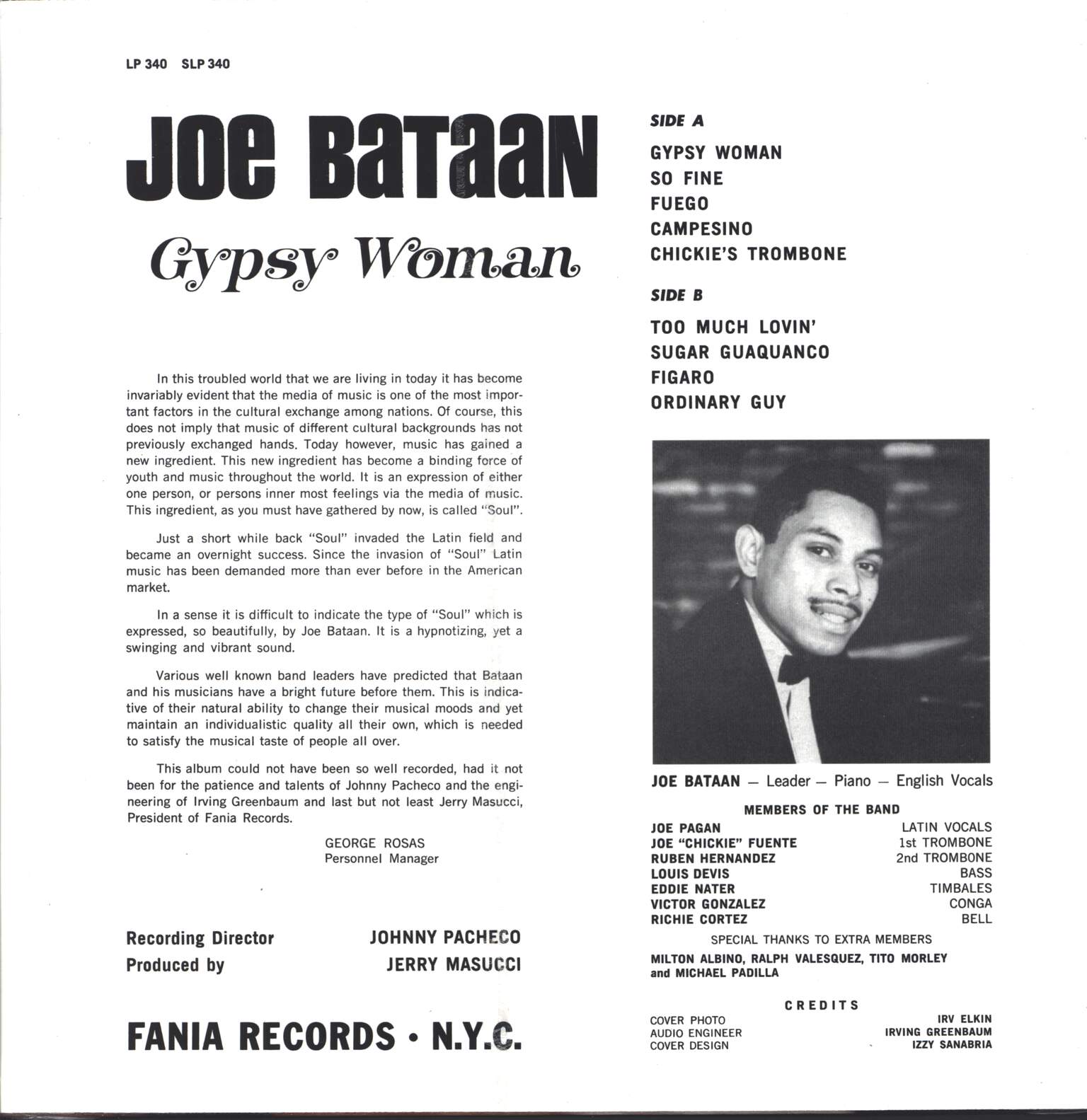 Joe Bataan: Gypsy Woman, LP (Vinyl)