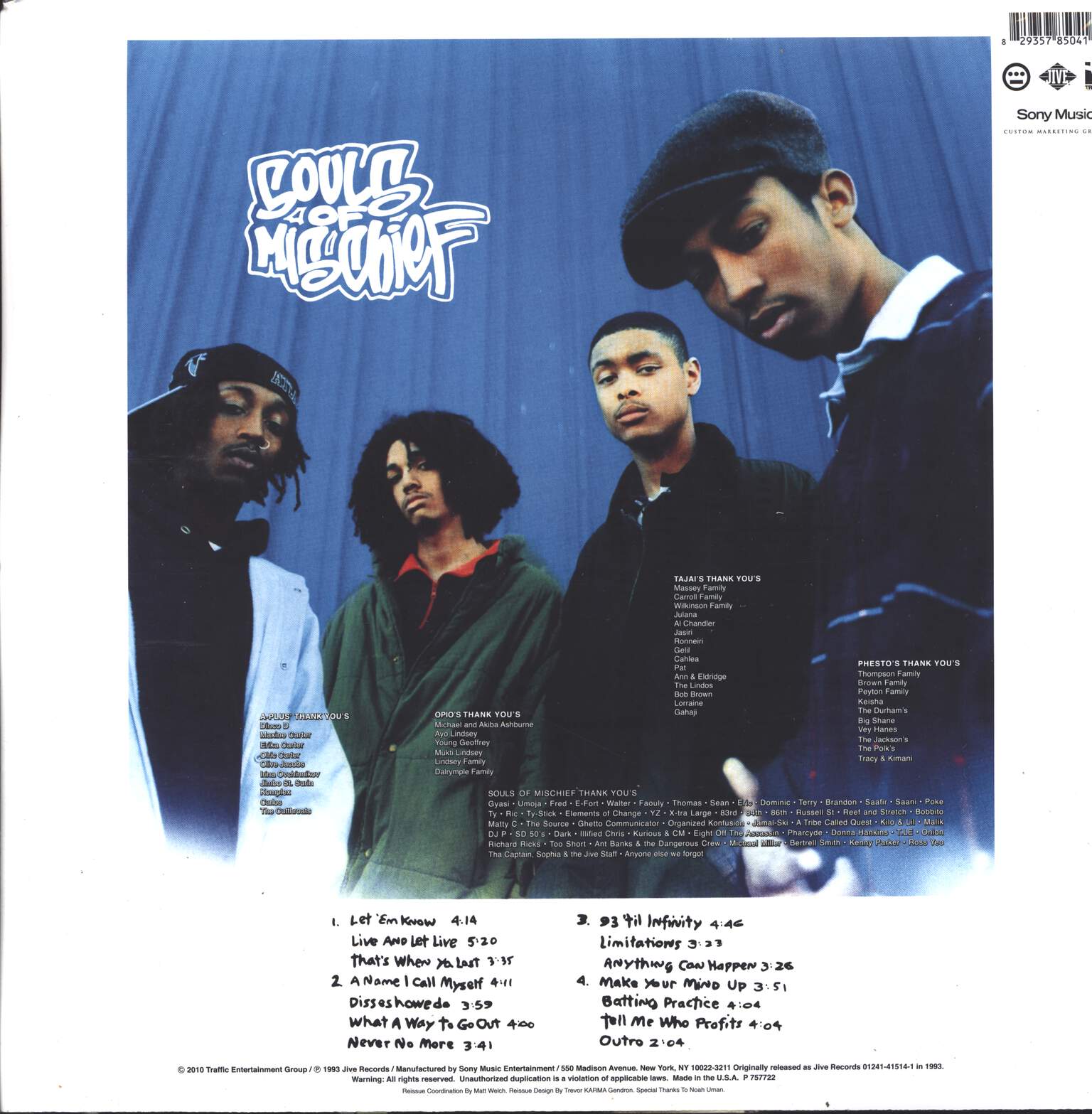 Souls Of Mischief: 93 'Til Infinity, 2×LP (Vinyl)