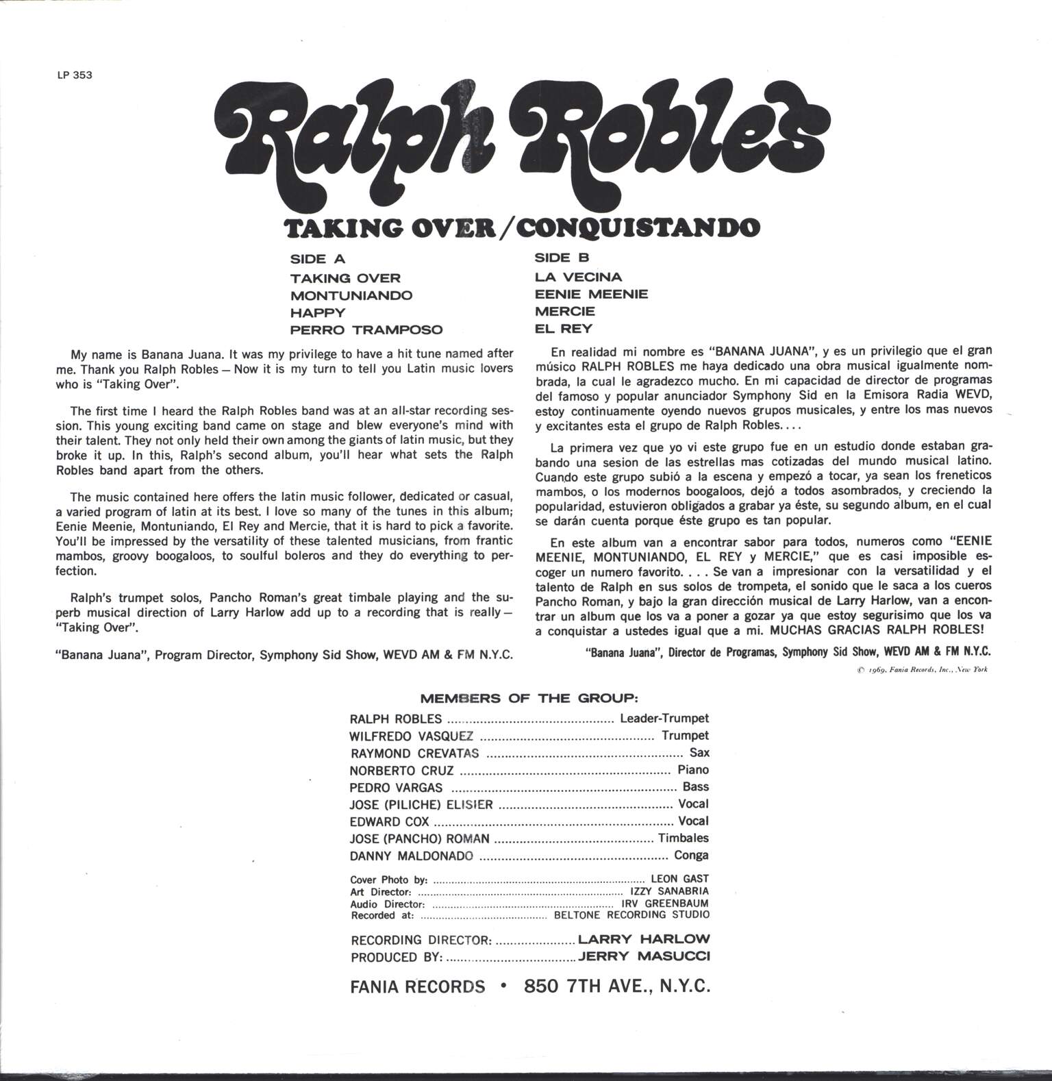 Ralph Robles: Taking Over / Conquistando, LP (Vinyl)