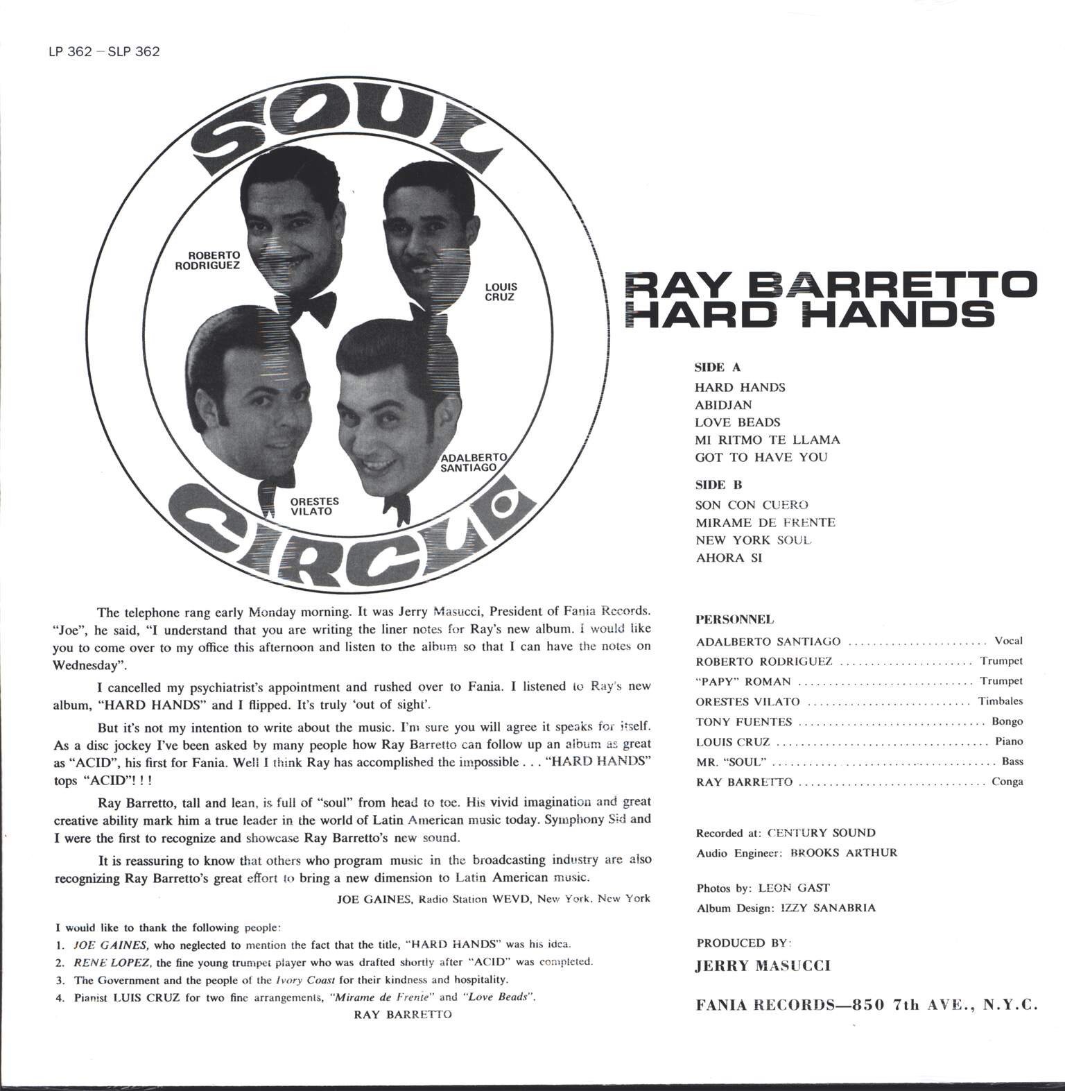 Ray Barretto: Hard Hands, LP (Vinyl)