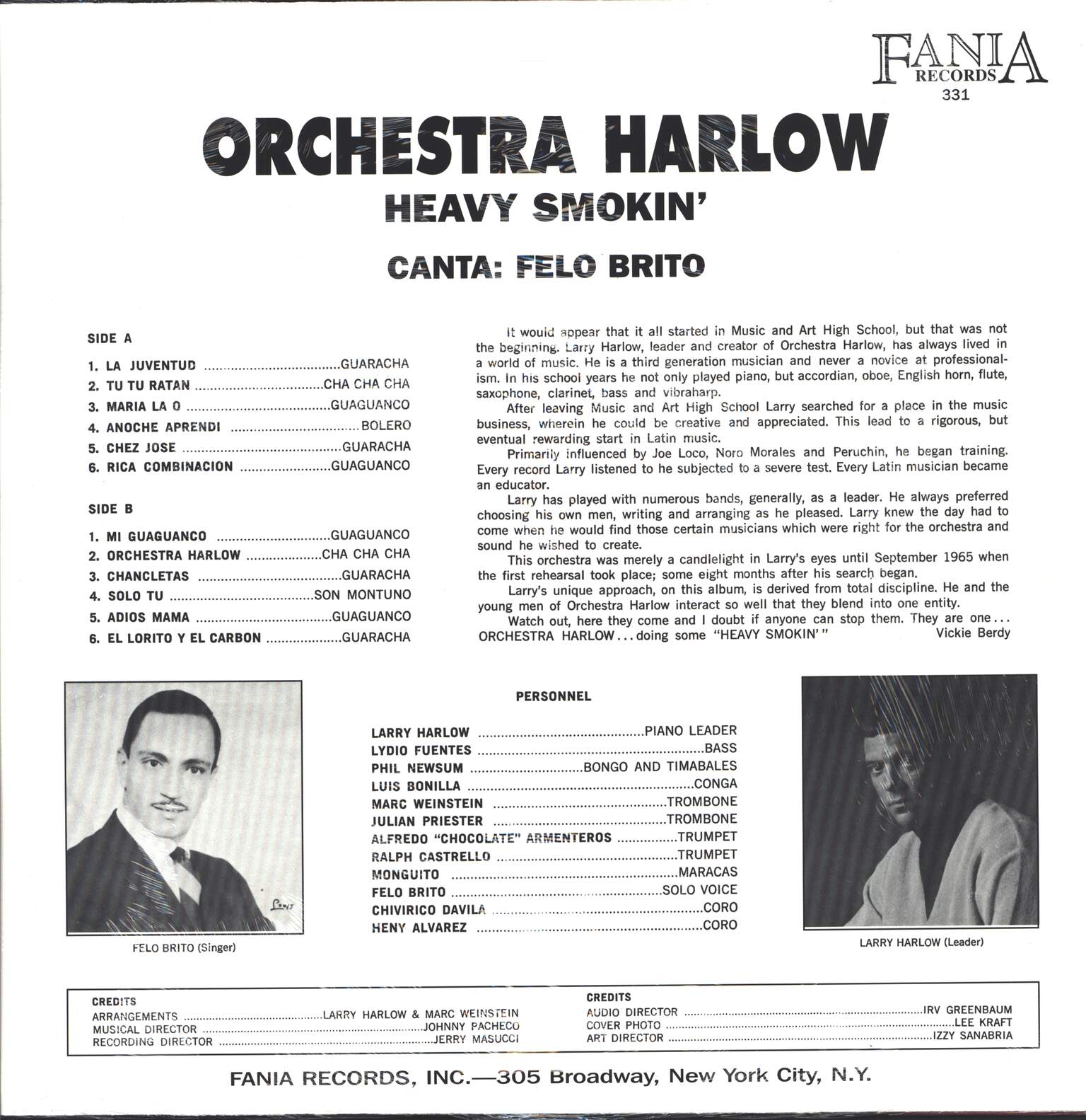 Orchestra Harlow: Heavy Smokin', LP (Vinyl)
