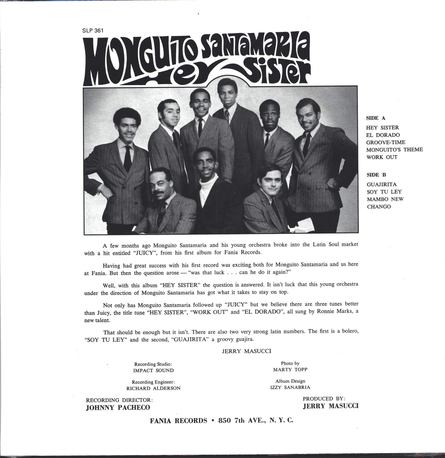 Monguito Santamaria: Hey Sister, LP (Vinyl)