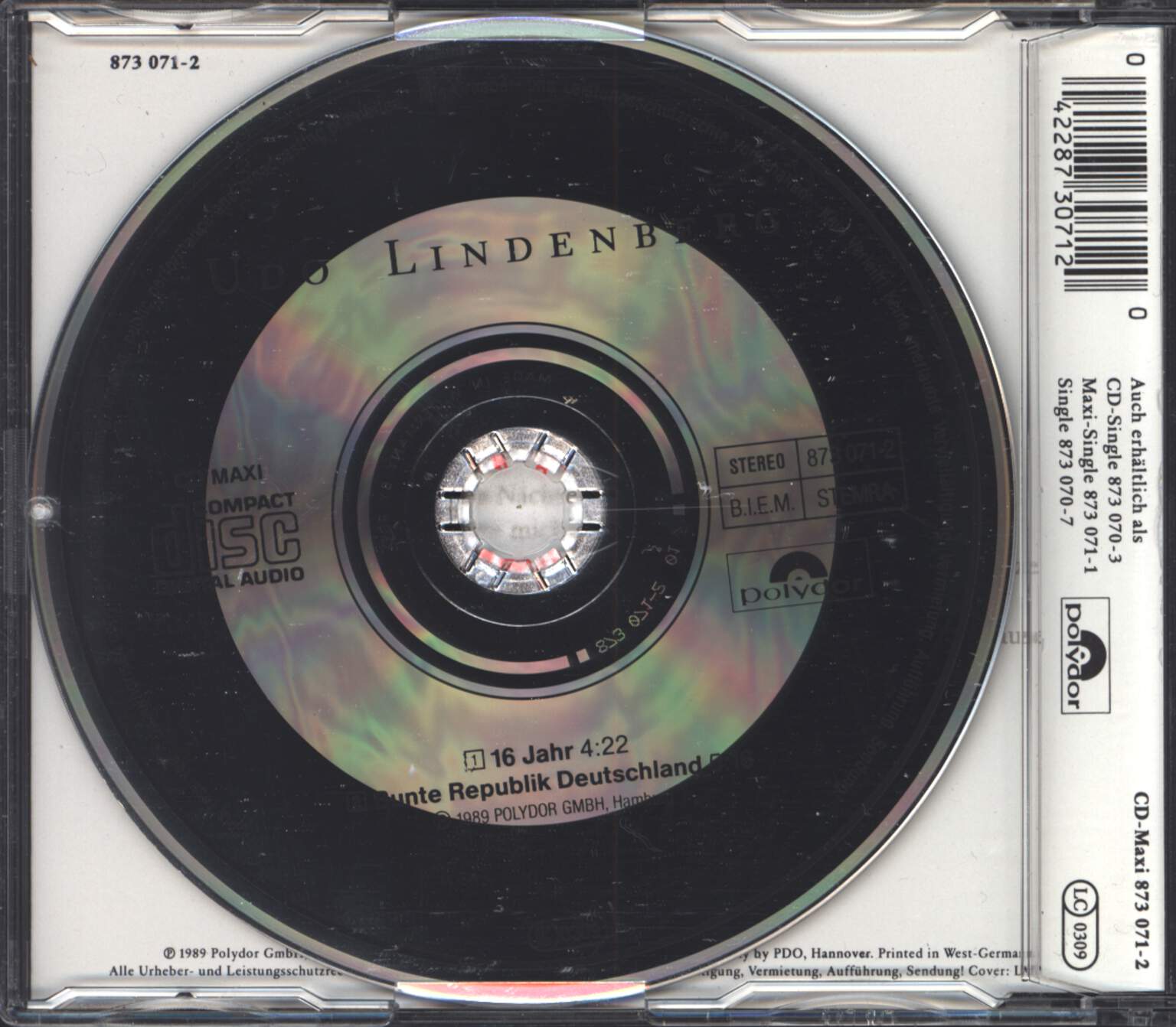 Udo Lindenberg: 16 Jahr, Mini CD