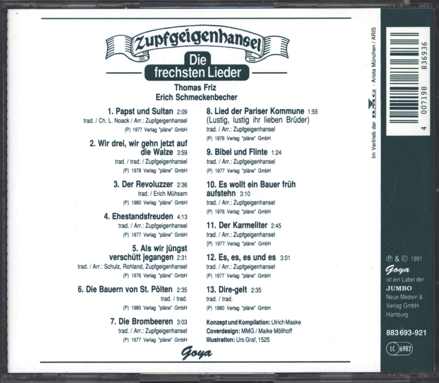 Zupfgeigenhansel: Die Frechsten Lieder, CD