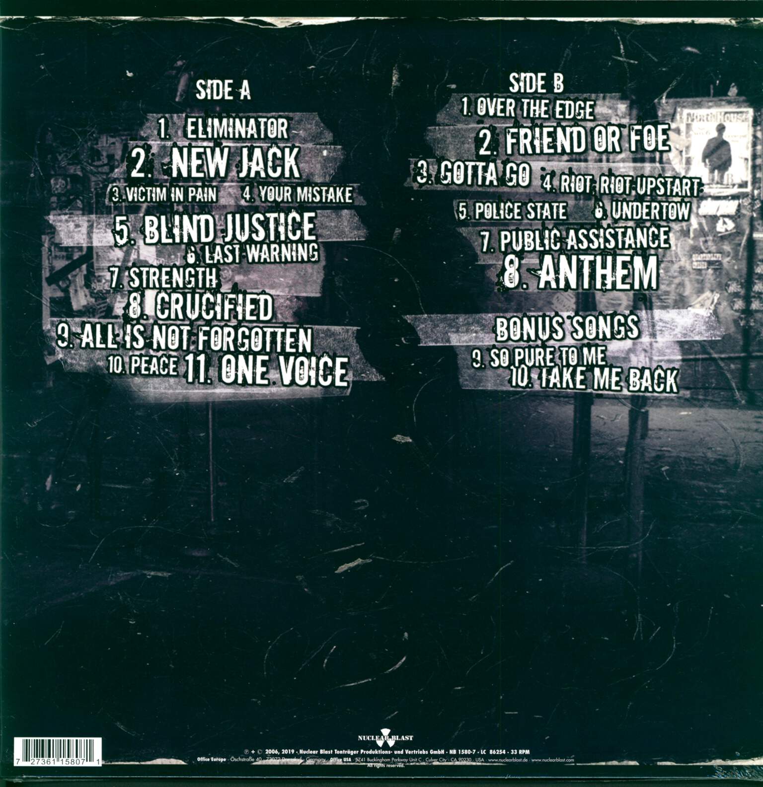 Agnostic Front: Live At CBGB, LP (Vinyl)