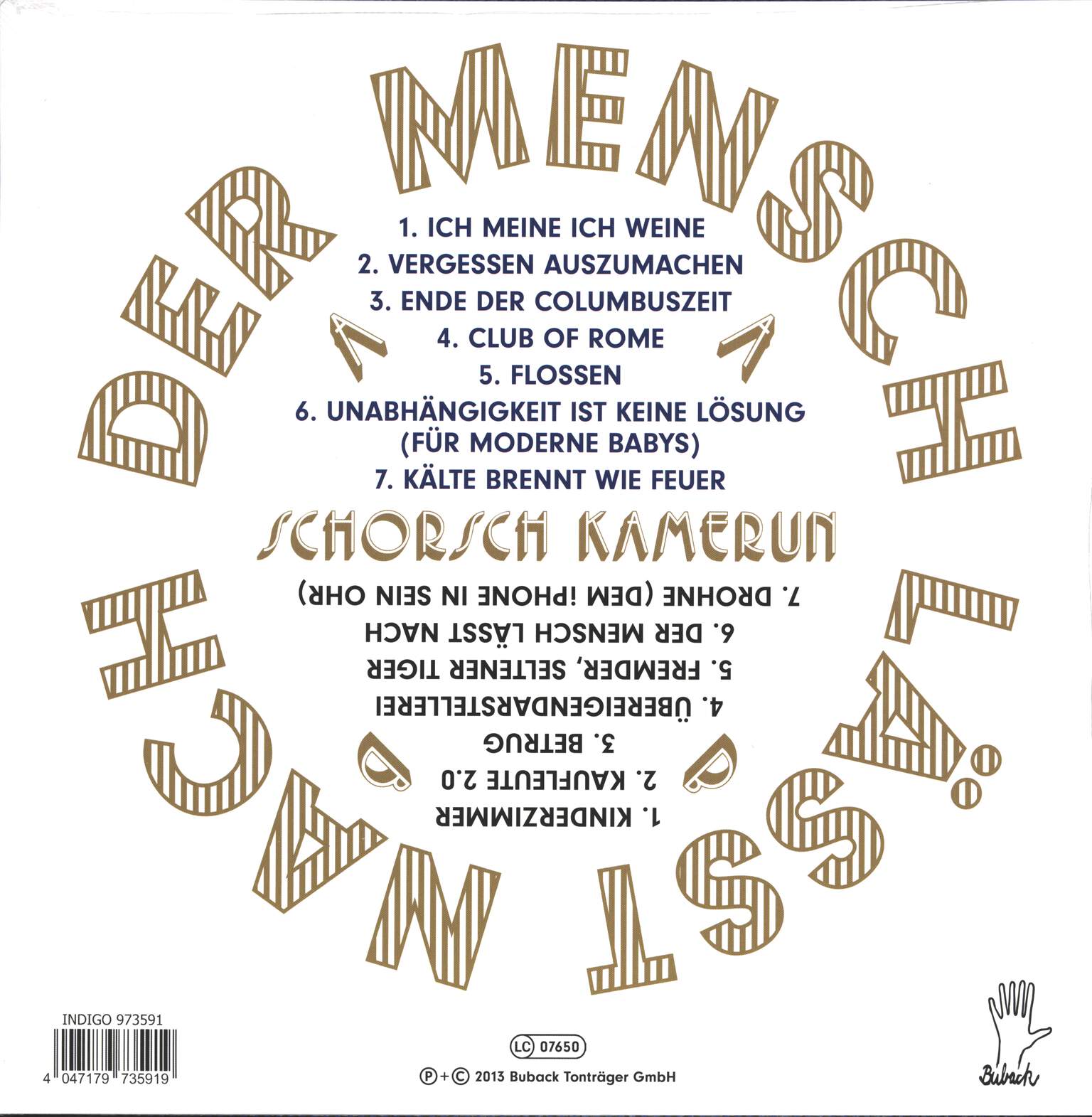 Schorsch Kamerun: Der Mensch Lässt Nach, LP (Vinyl)