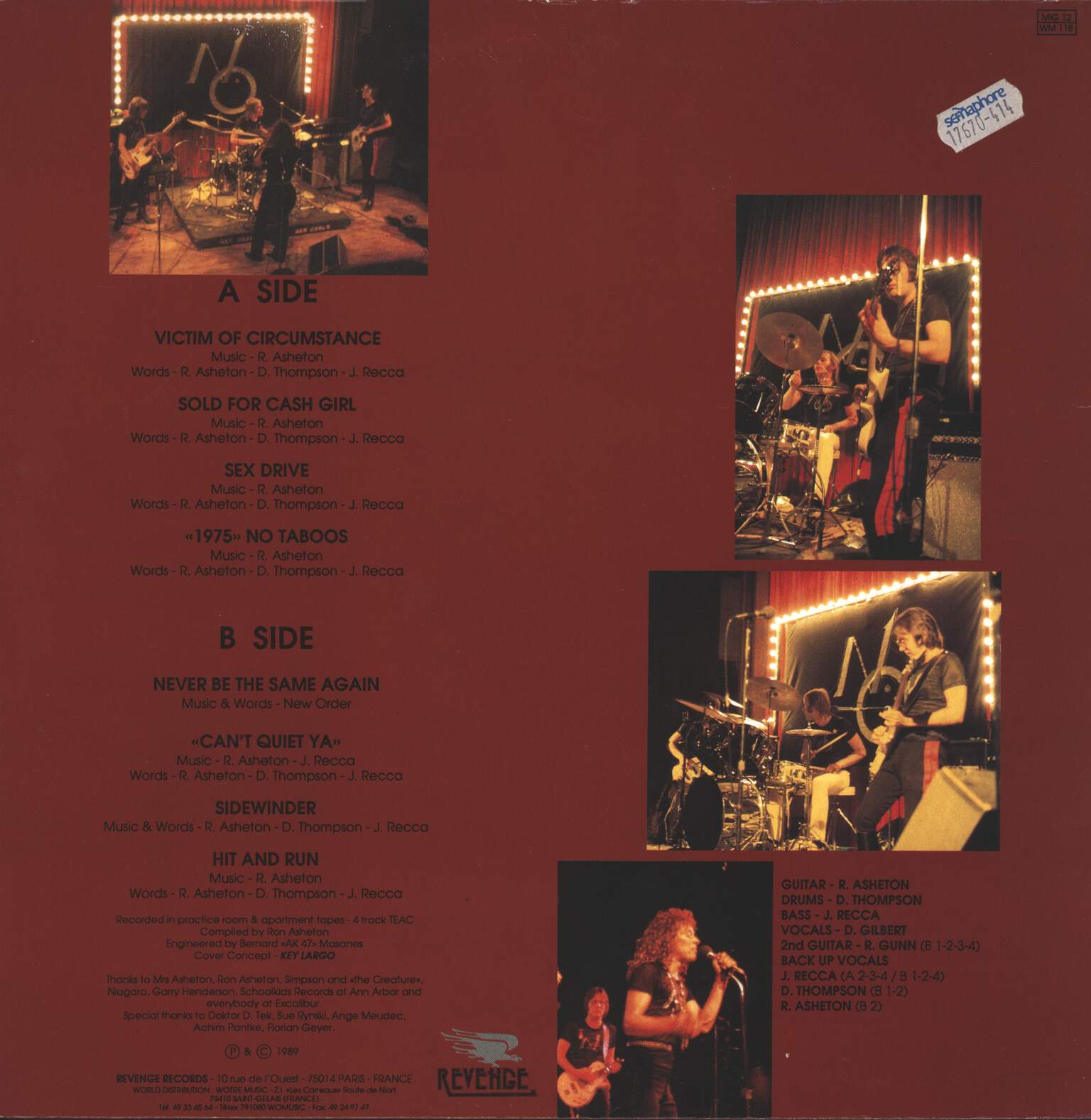 Ron Asheton: Victim Of Circumstance, LP (Vinyl)