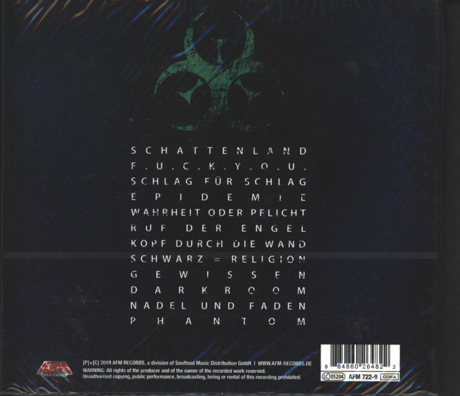 Schattenmann: Epidemie, CD