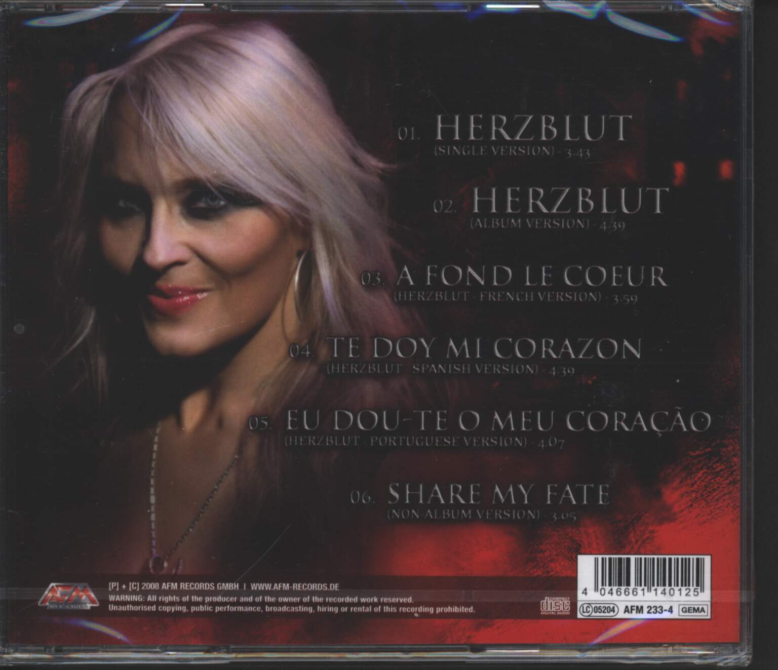 Doro: Herzblut, Mini CD