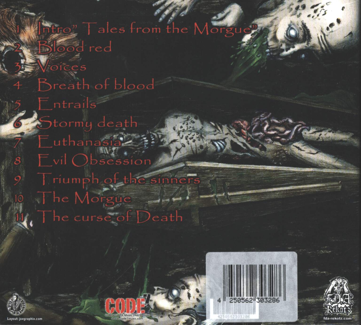 Entrails: Tales From The Morgue, CD