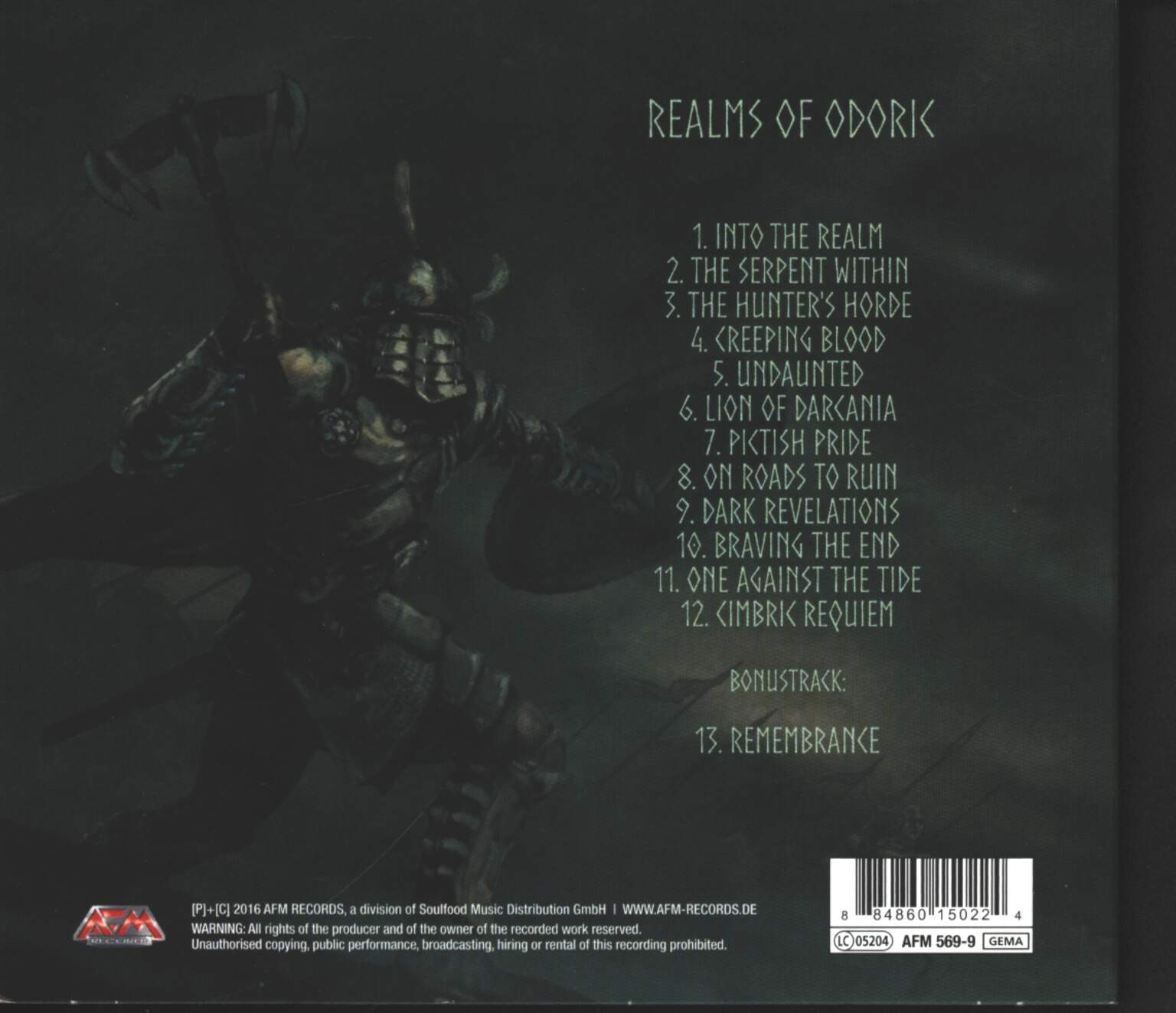 Suidakra: Realms Of Odoric, CD