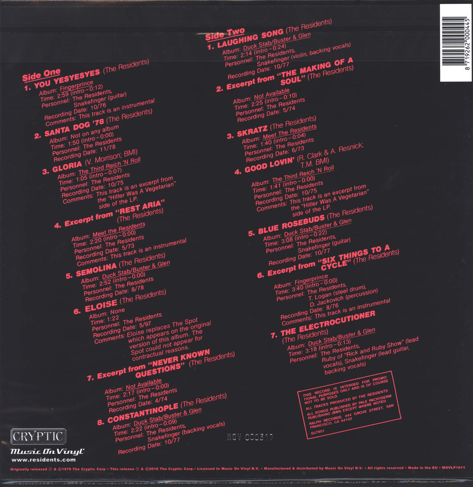 The Residents: Please Do Not Steal It!, LP (Vinyl)