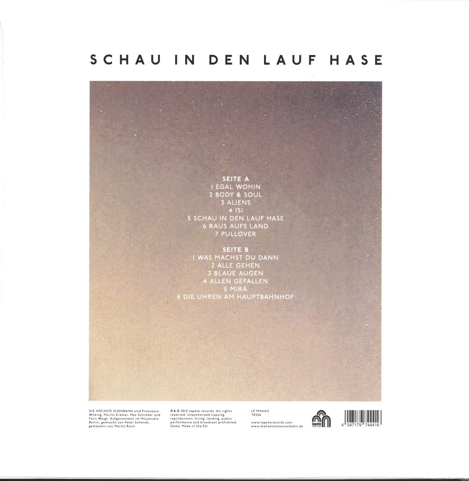 Die Höchste Eisenbahn: Schau In Den Lauf Hase, LP (Vinyl)