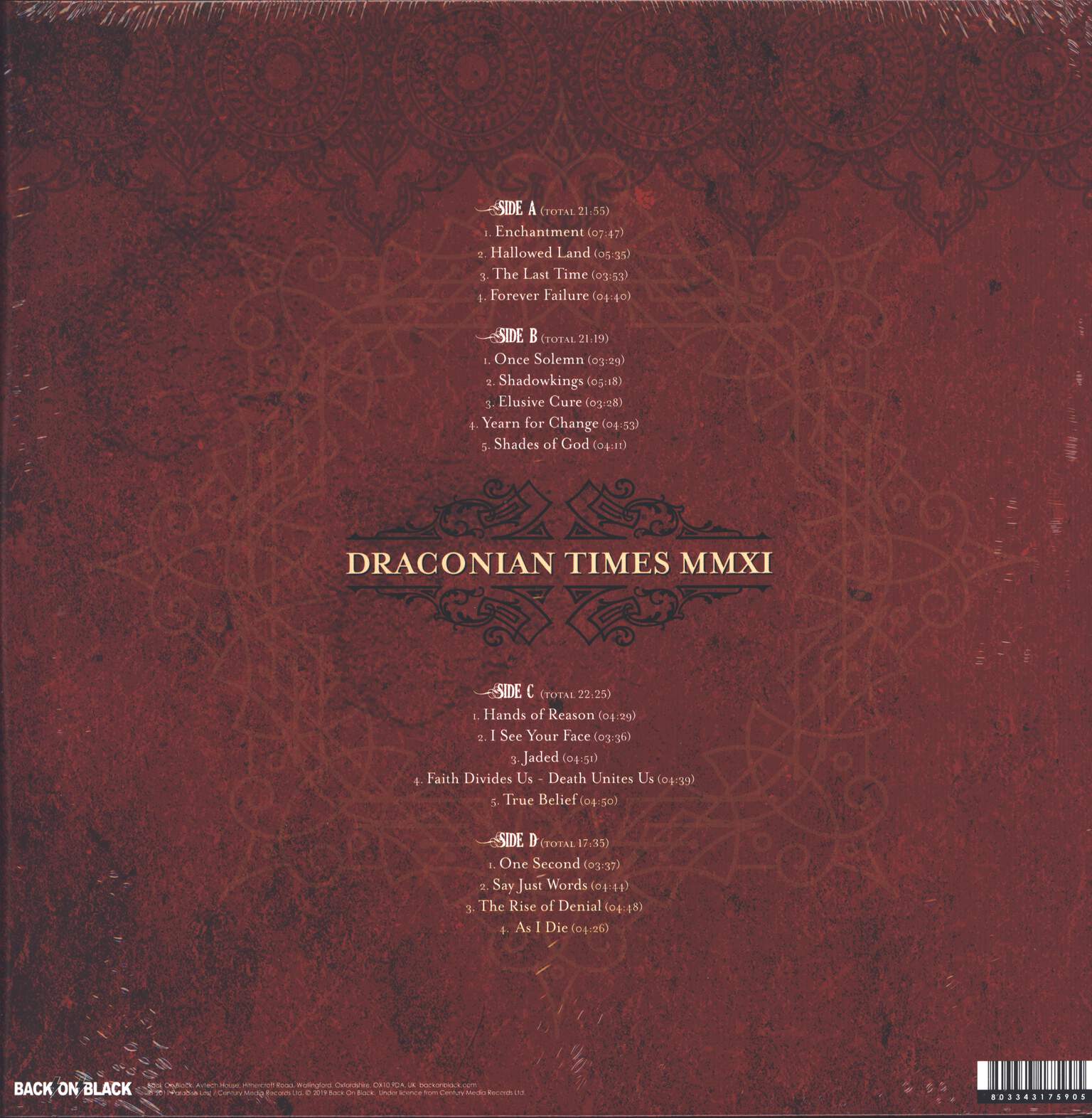 Paradise Lost: Draconian Times MMXI, 2×LP (Vinyl)
