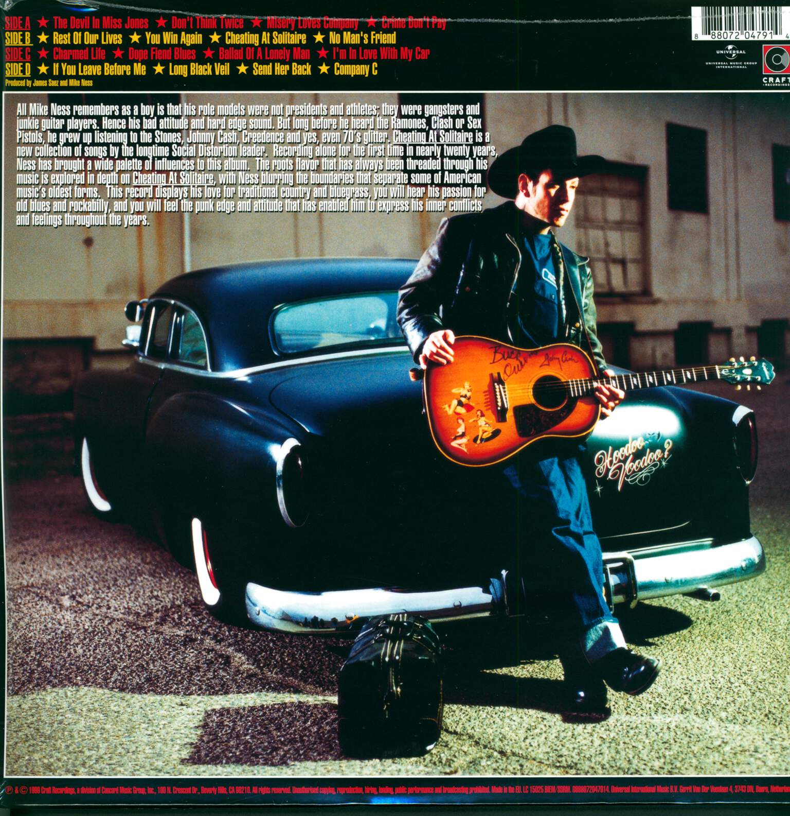 Mike Ness: Cheating At Solitaire, 2×LP (Vinyl)