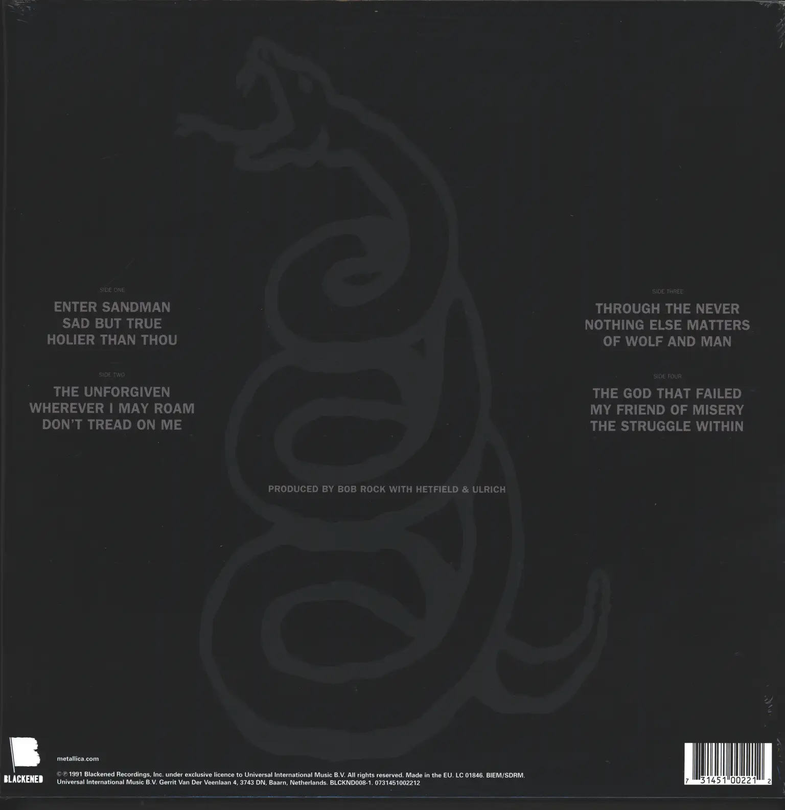 Metallica: Metallica, 2×LP (Vinyl)