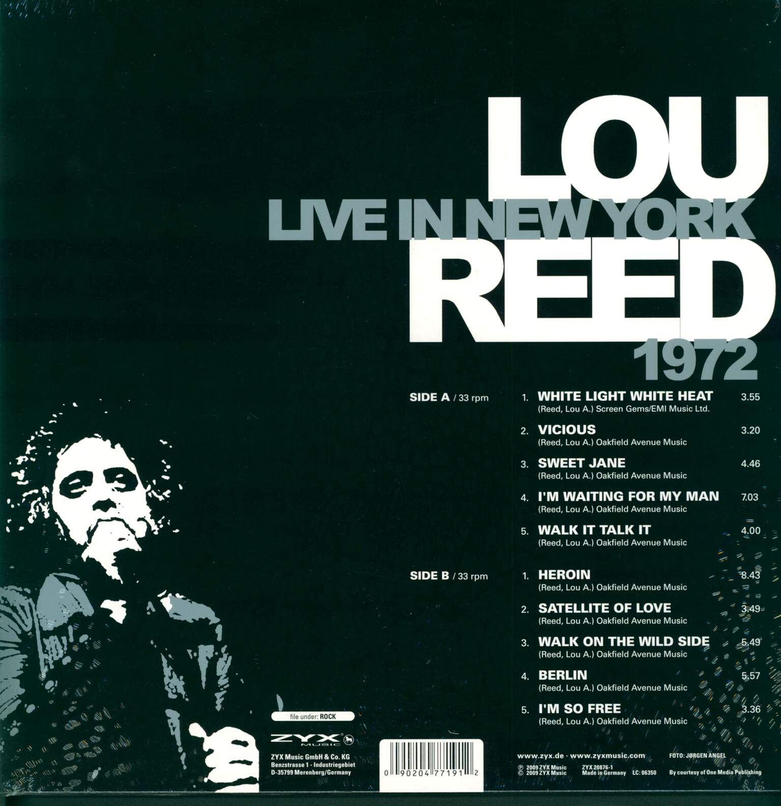 Lou Reed: Live In New York 1972, LP (Vinyl)