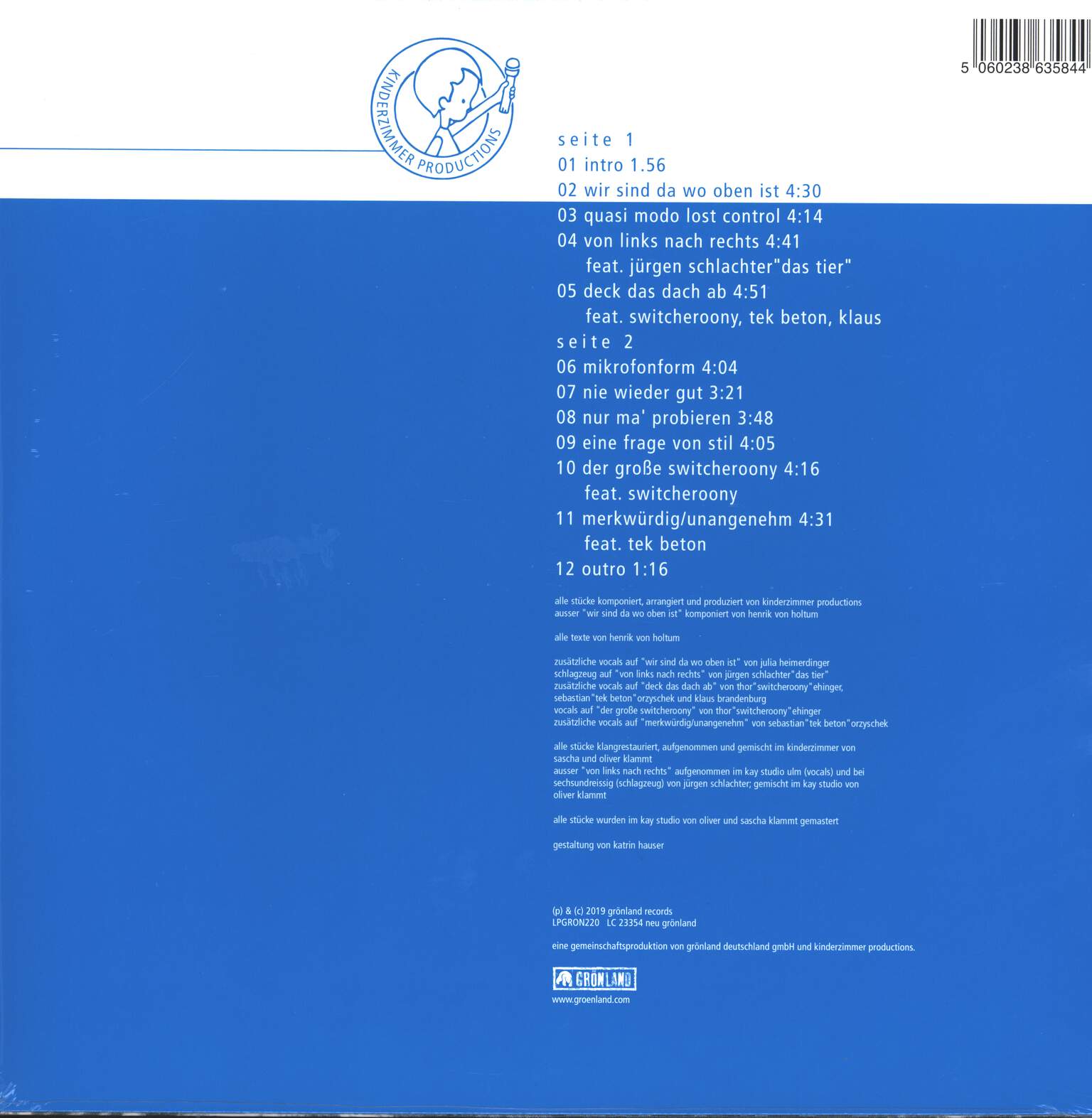 Kinderzimmer Productions: Wir Sind Da Wo Oben Ist, LP (Vinyl)