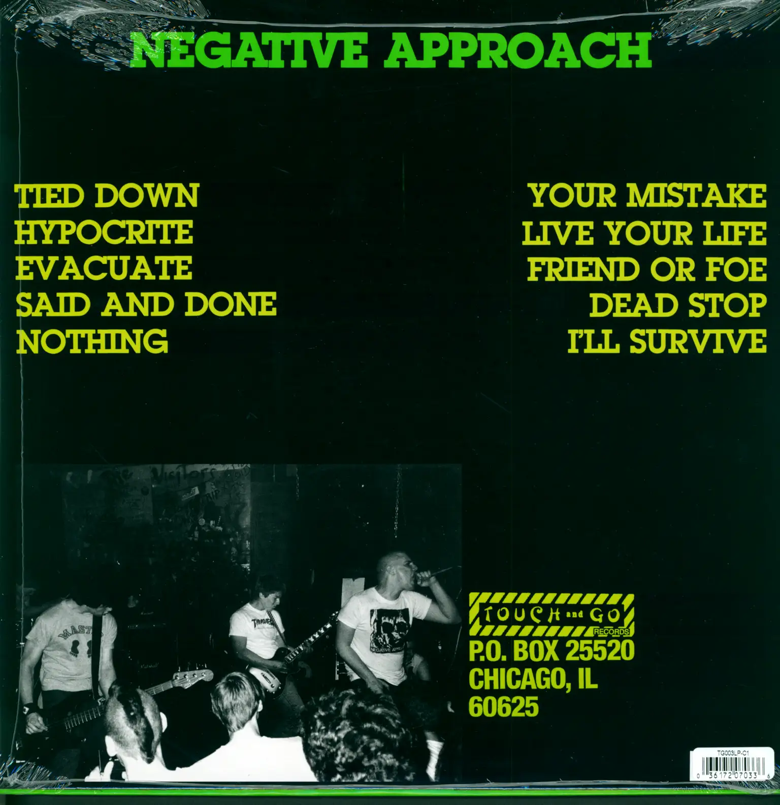 Negative Approach: Tied Down, LP (Vinyl)