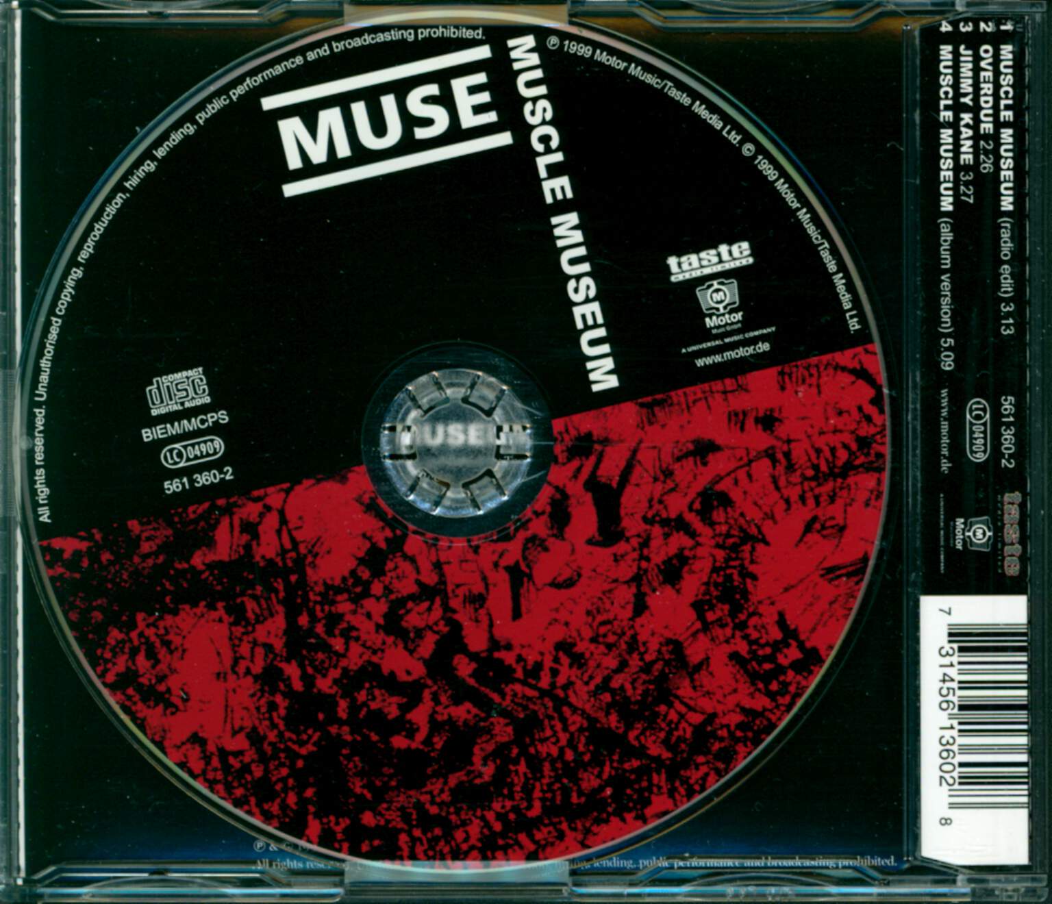 Muse: Muscle Museum, Mini CD
