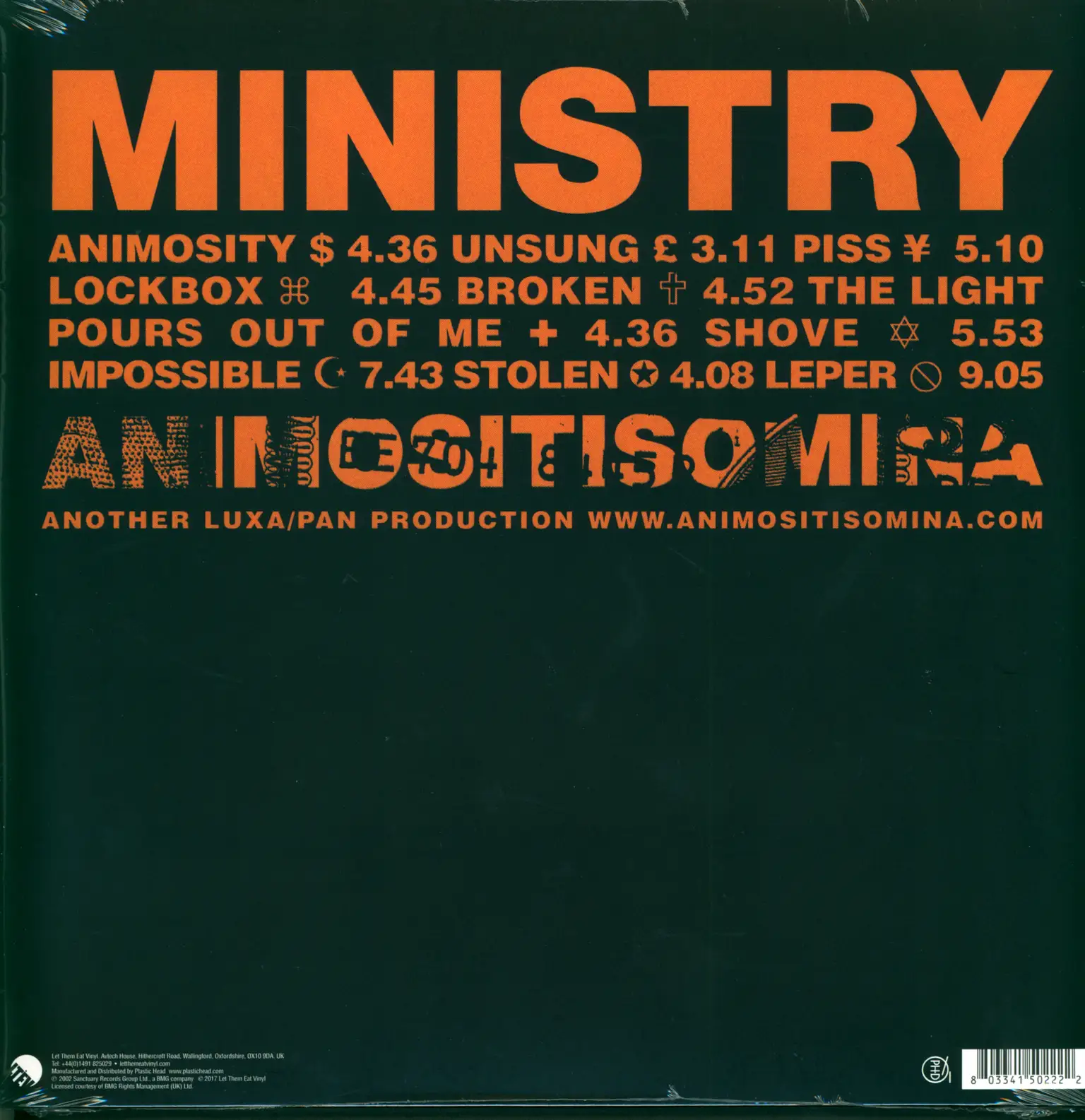 Ministry: Animositisomina, 2×LP (Vinyl)