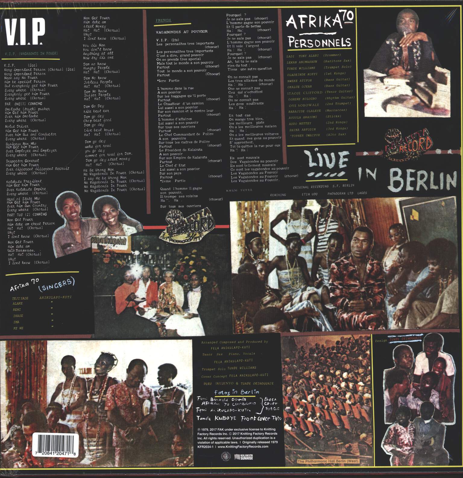 Fela Kuti: V.I.P. / Authority Stealing, LP (Vinyl)