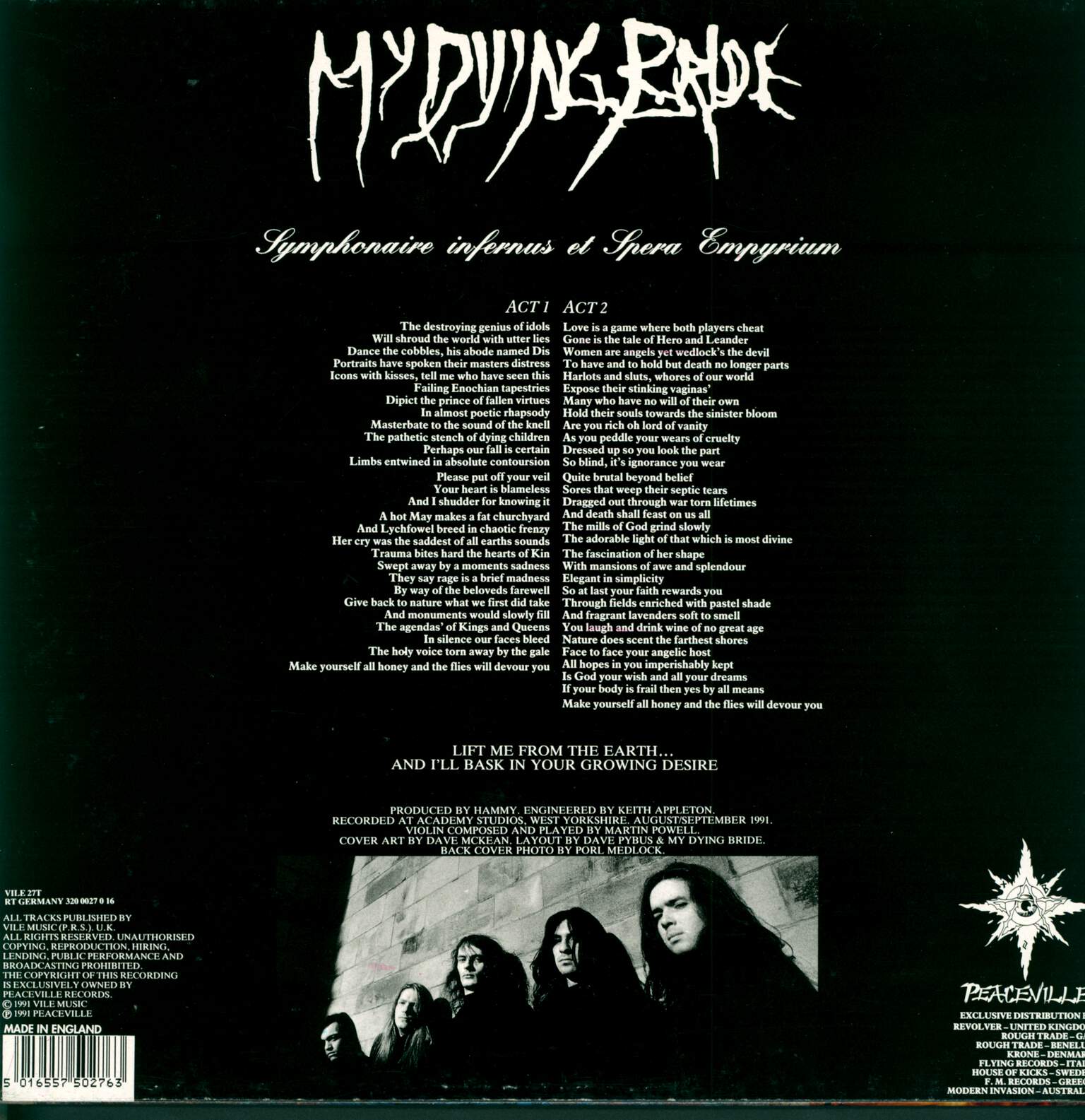 My Dying Bride: Symphonaire Infernus Et Spera Empyrium, 12" Maxi Single (Vinyl)