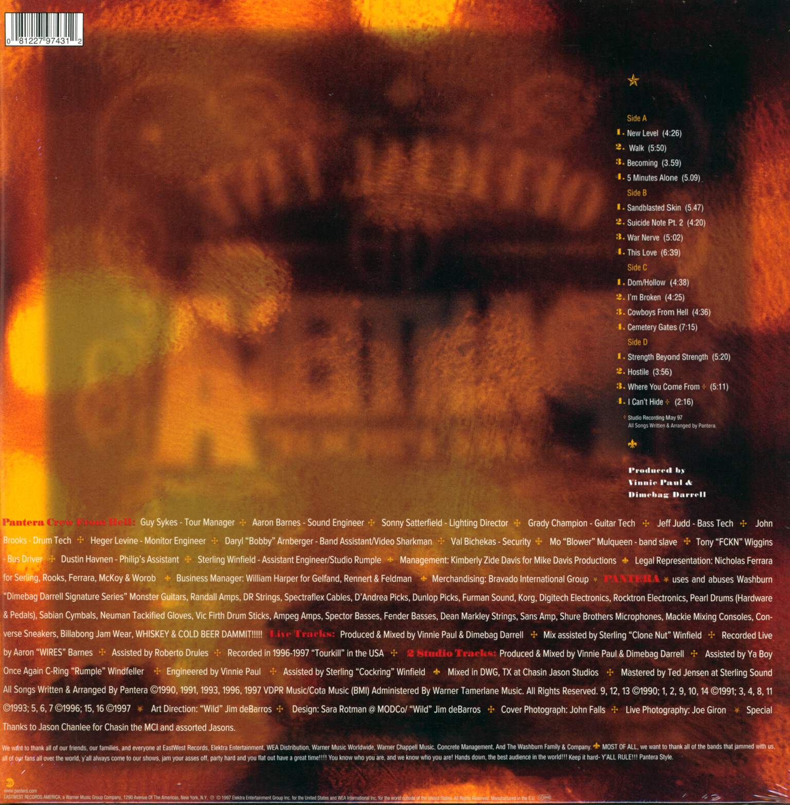 Pantera: Official Live: 101 Proof, 2×LP (Vinyl)