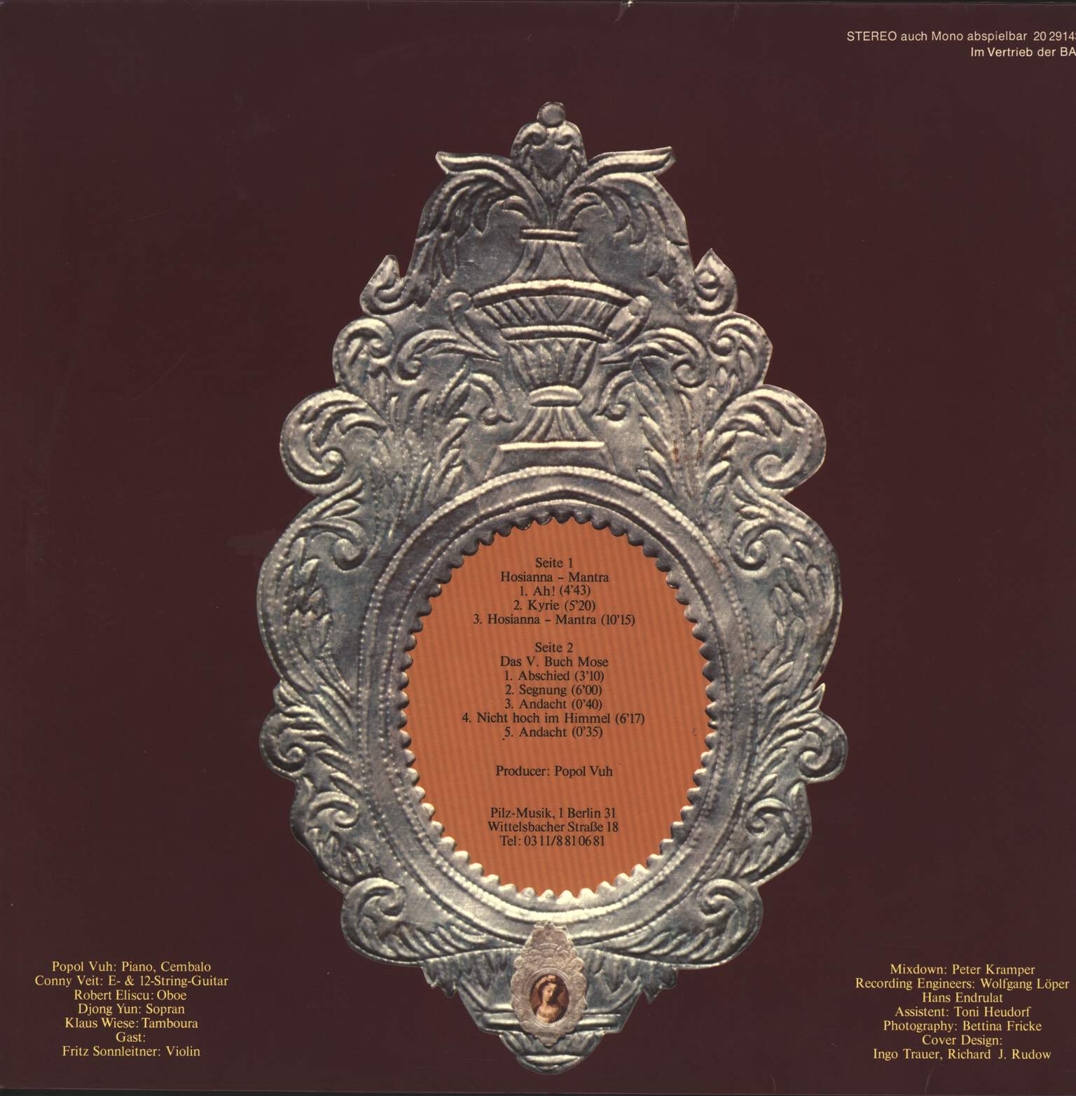 Popol Vuh: Hosianna Mantra, LP (Vinyl)