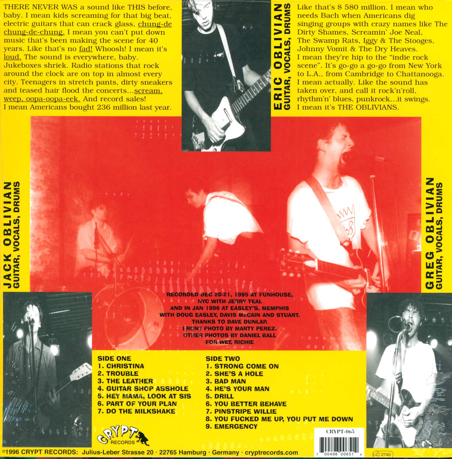 Oblivians: Popular Favorites, LP (Vinyl)