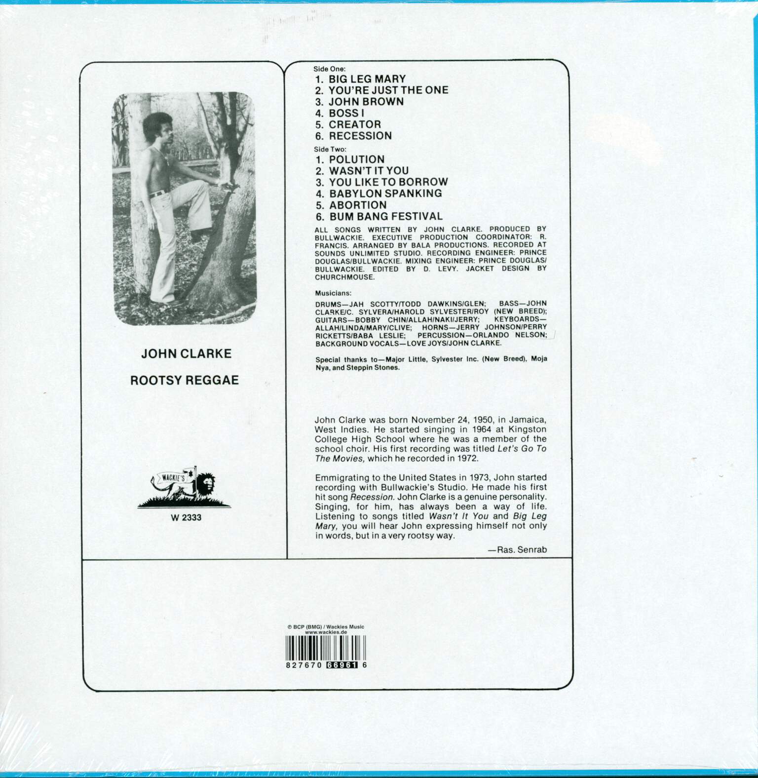 John Clarke: Rootsy Reggae, LP (Vinyl)