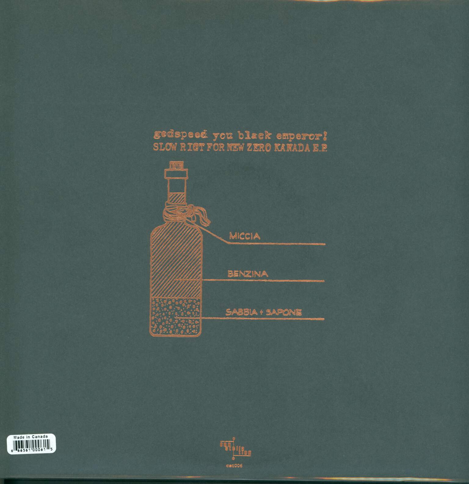 Godspeed You Black Emperor: Slow Riot For New Zero Kanada E.P., 12" Maxi Single (Vinyl)