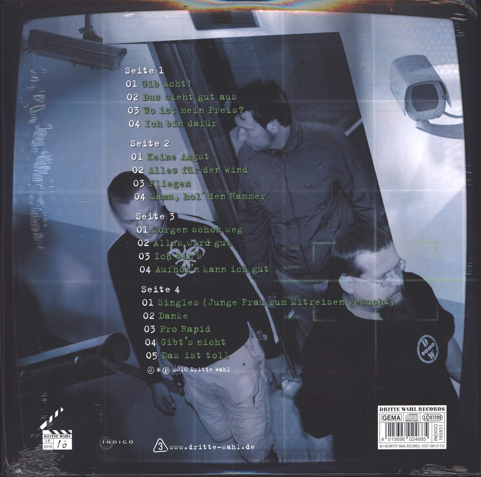Dritte Wahl: Gib Acht!, 2×10" Vinyl EP