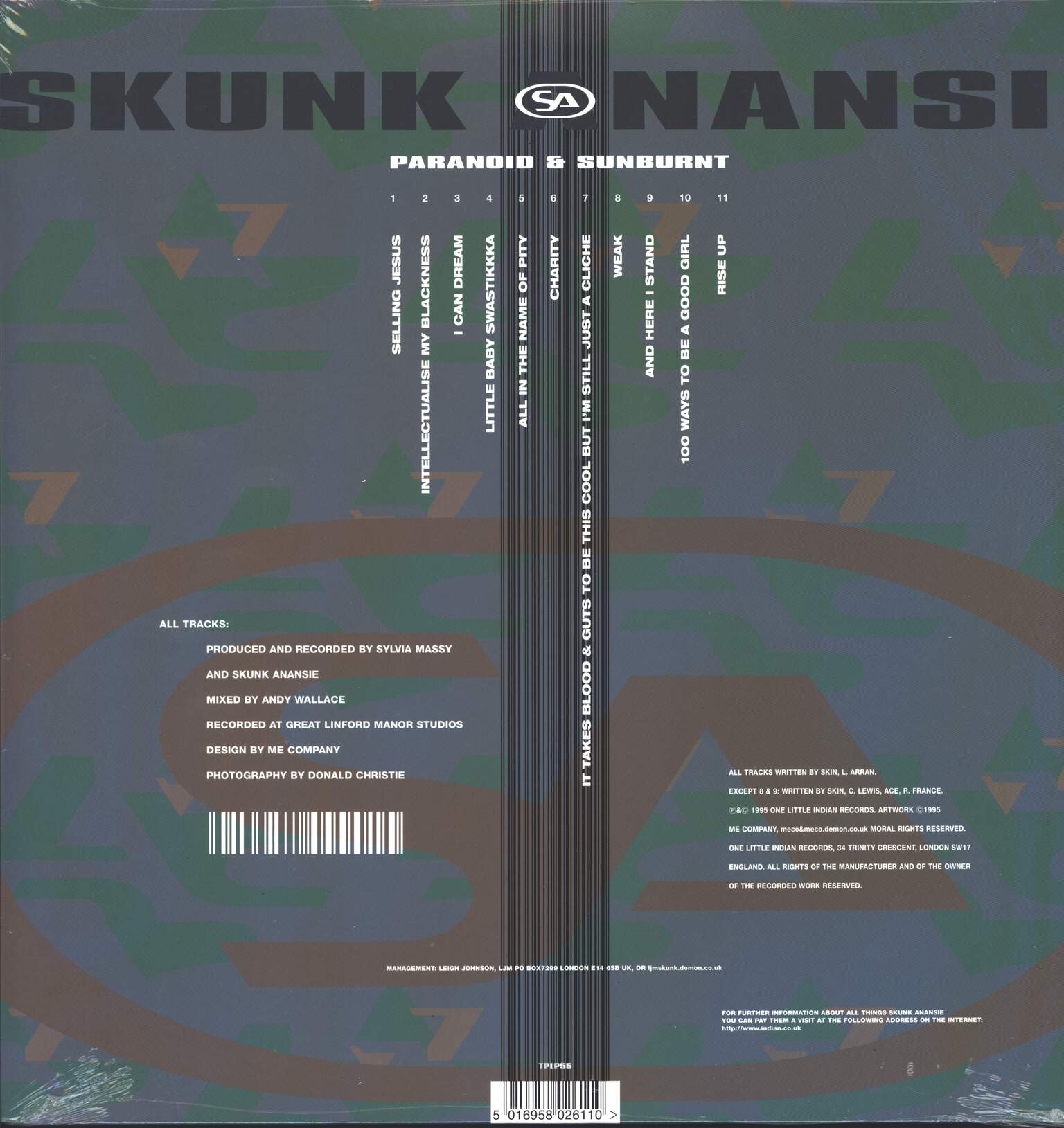 Skunk Anansie: Paranoid & Sunburnt, LP (Vinyl)
