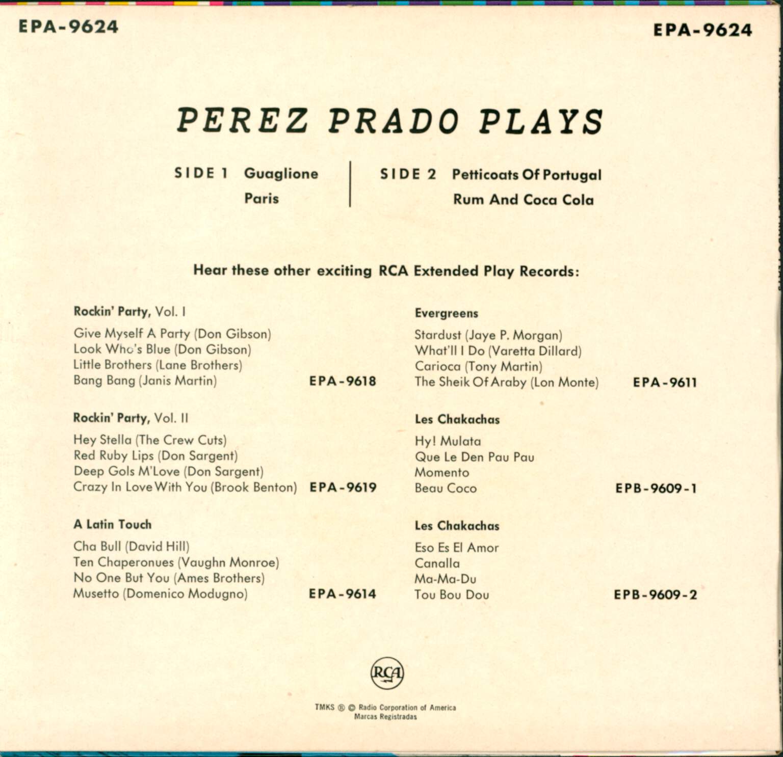 Perez Prado And His Orchestra: Perez Prado Plays, 7" Single (Vinyl)
