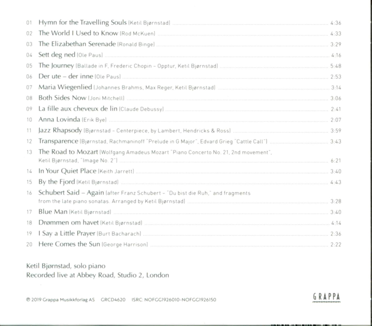 Ketil Bjørnstad: The World I Used To Know, CD