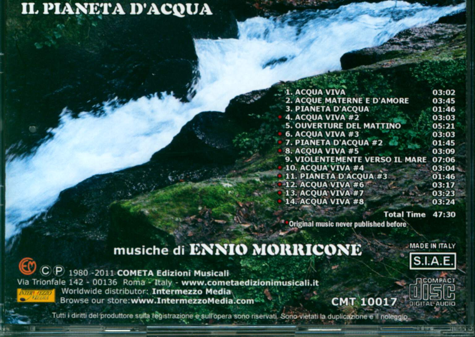 Ennio Morricone: Il Pianeta D`acqua, CD