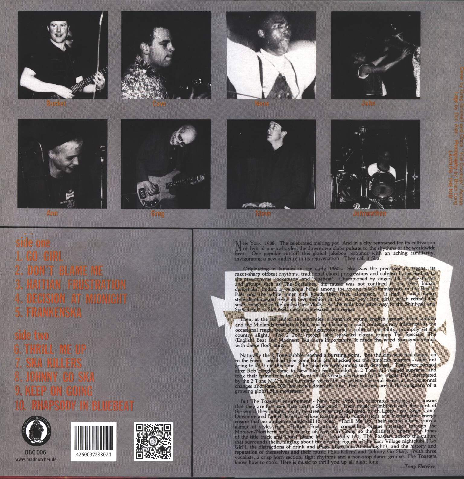 The Toasters: Thrill Me Up, LP (Vinyl)