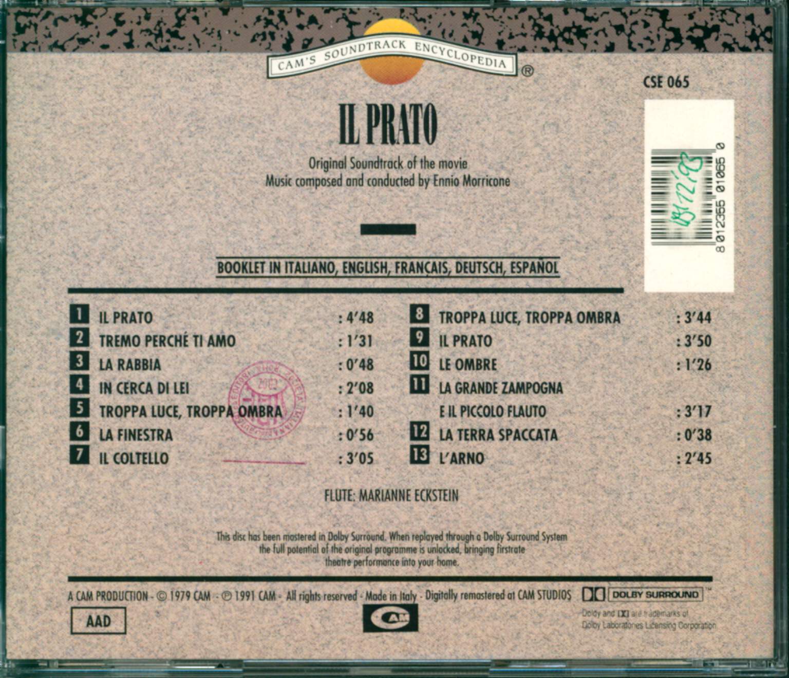 Ennio Morricone: Il Prato (Original Soundtrack), CD