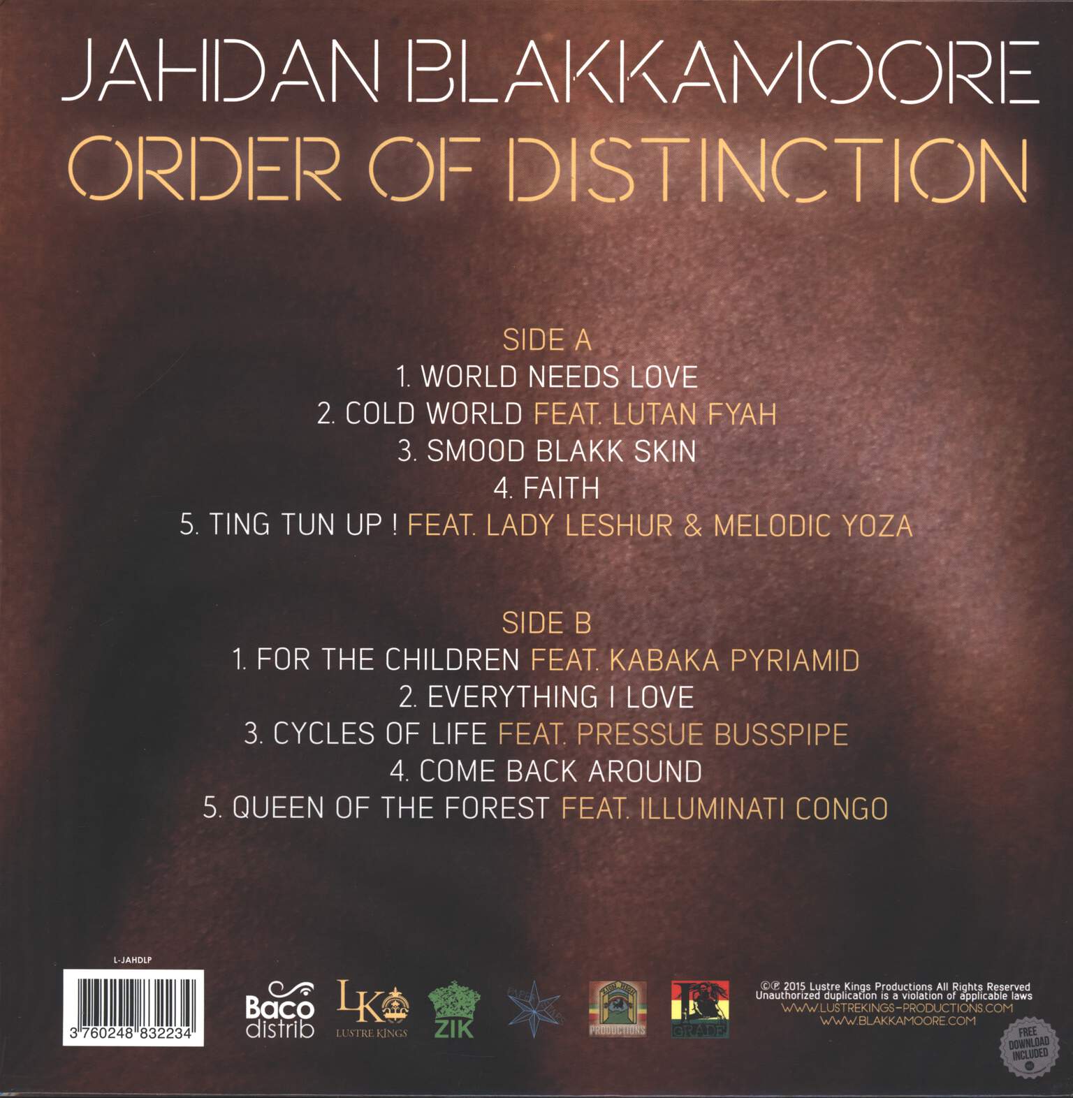 Jahdan Blakkamoore: Order of Distinction, LP (Vinyl)