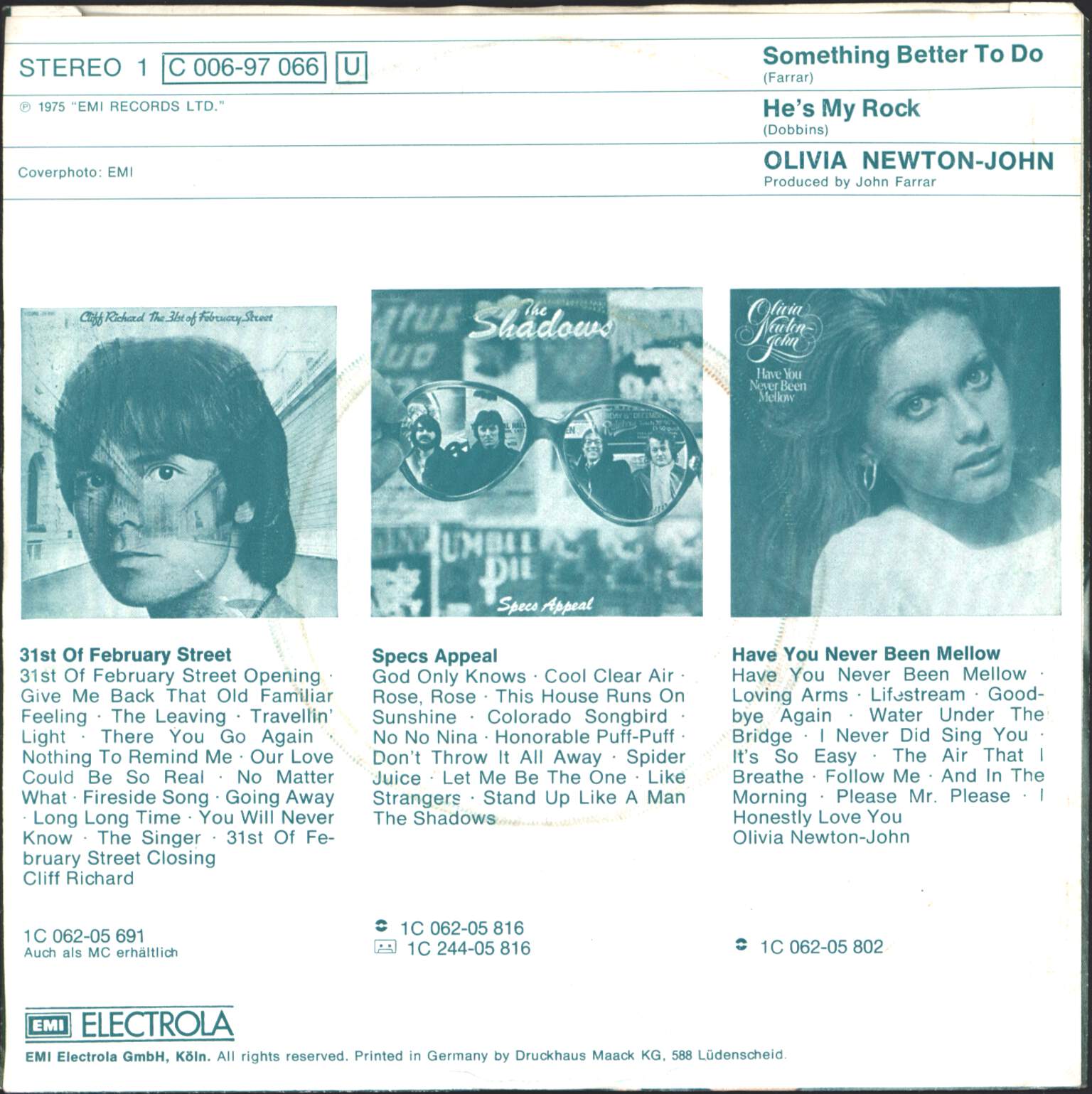 Olivia Newton-John: Something Better To Do, 7" Single (Vinyl)