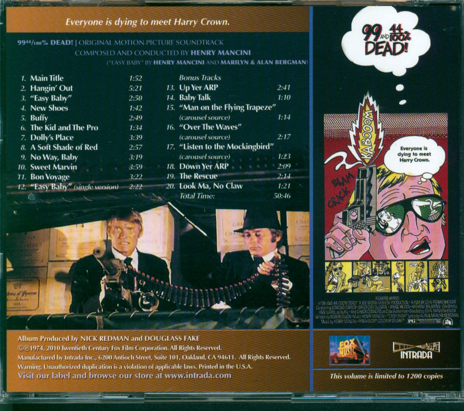 Henry Mancini: 99 44/100% Dead!, CD