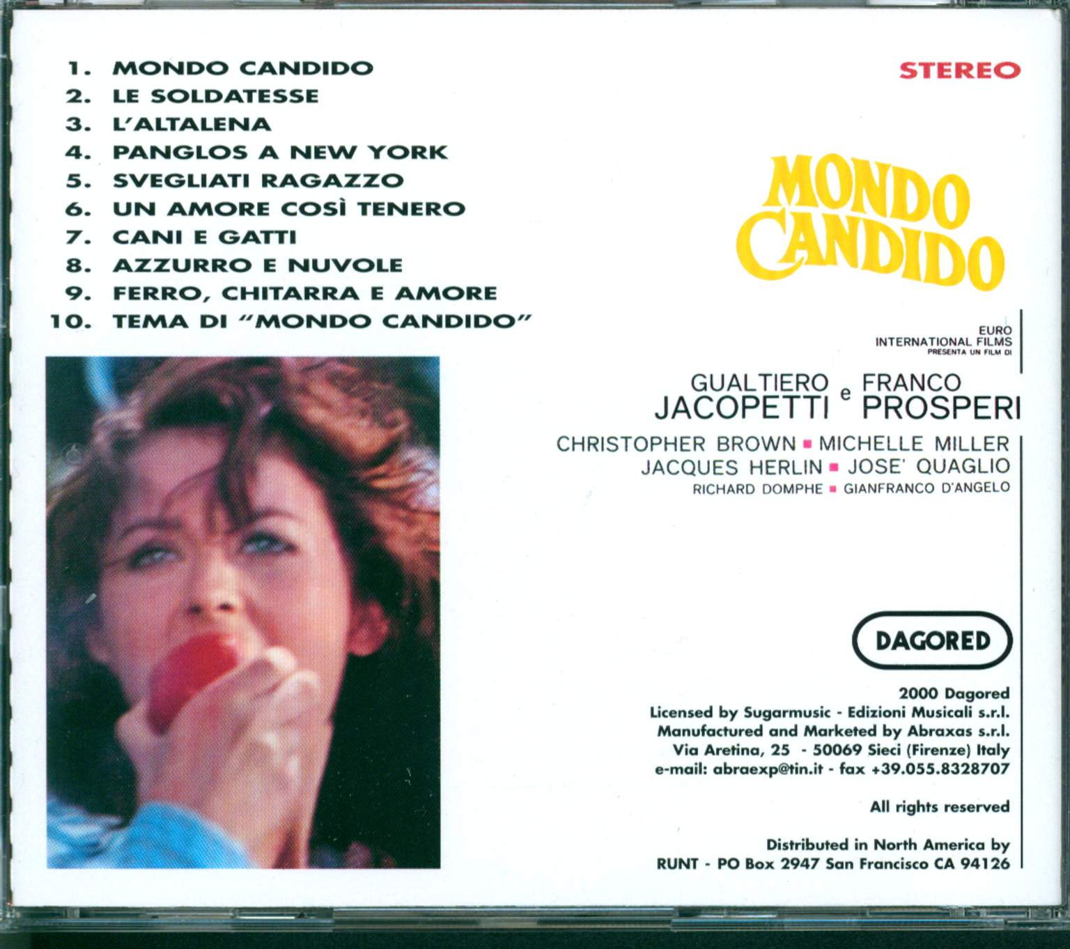 Riz Ortolani: Mondo Candido (Original Motion Picture Soundtrack), CD
