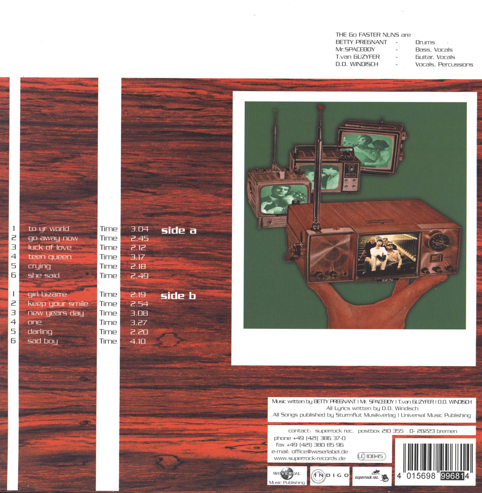 Go Faster Nuns: Teenage Love Beats, LP (Vinyl)