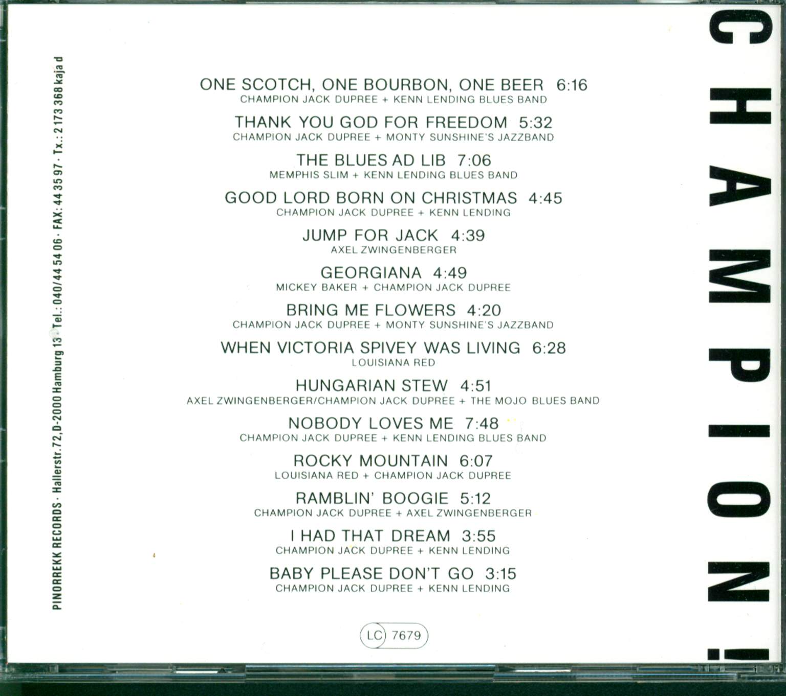 Champion Jack Dupree: The Legendary Champion Jack Dupree - 1980-1988, CD