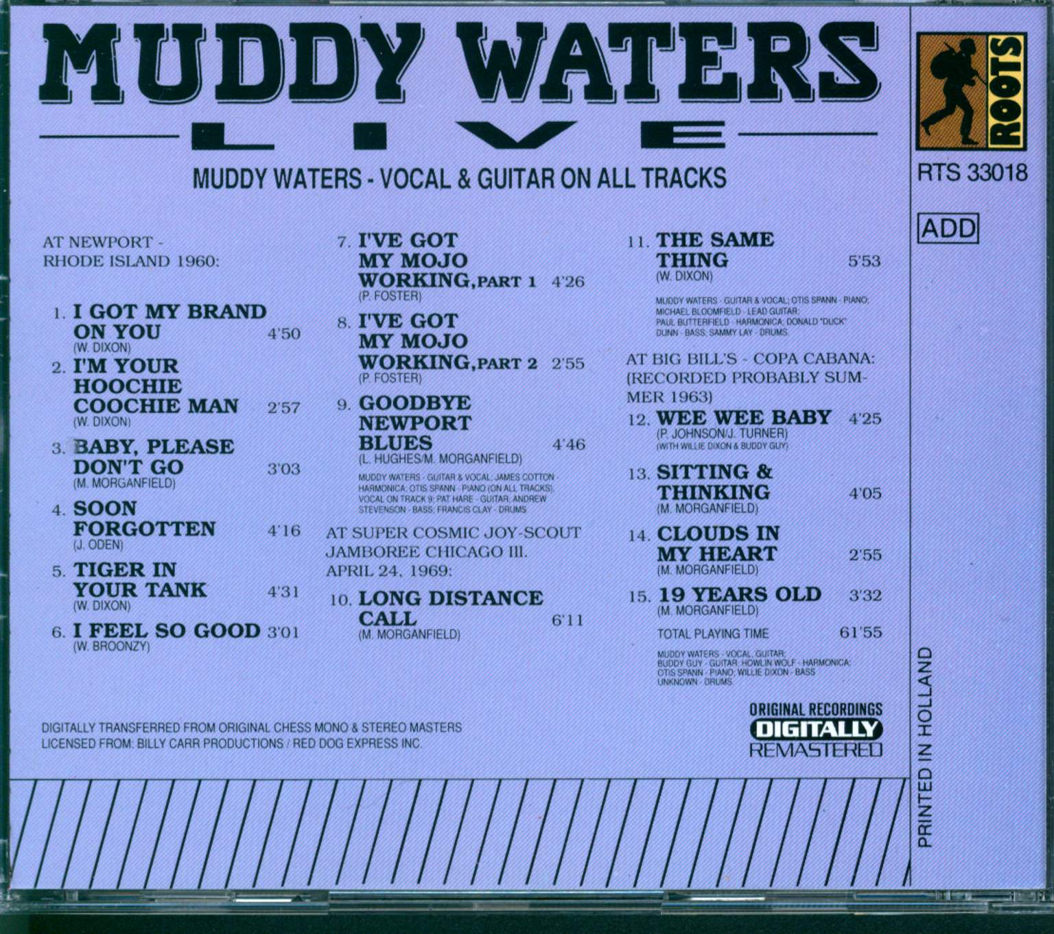 Muddy Waters: Live, CD