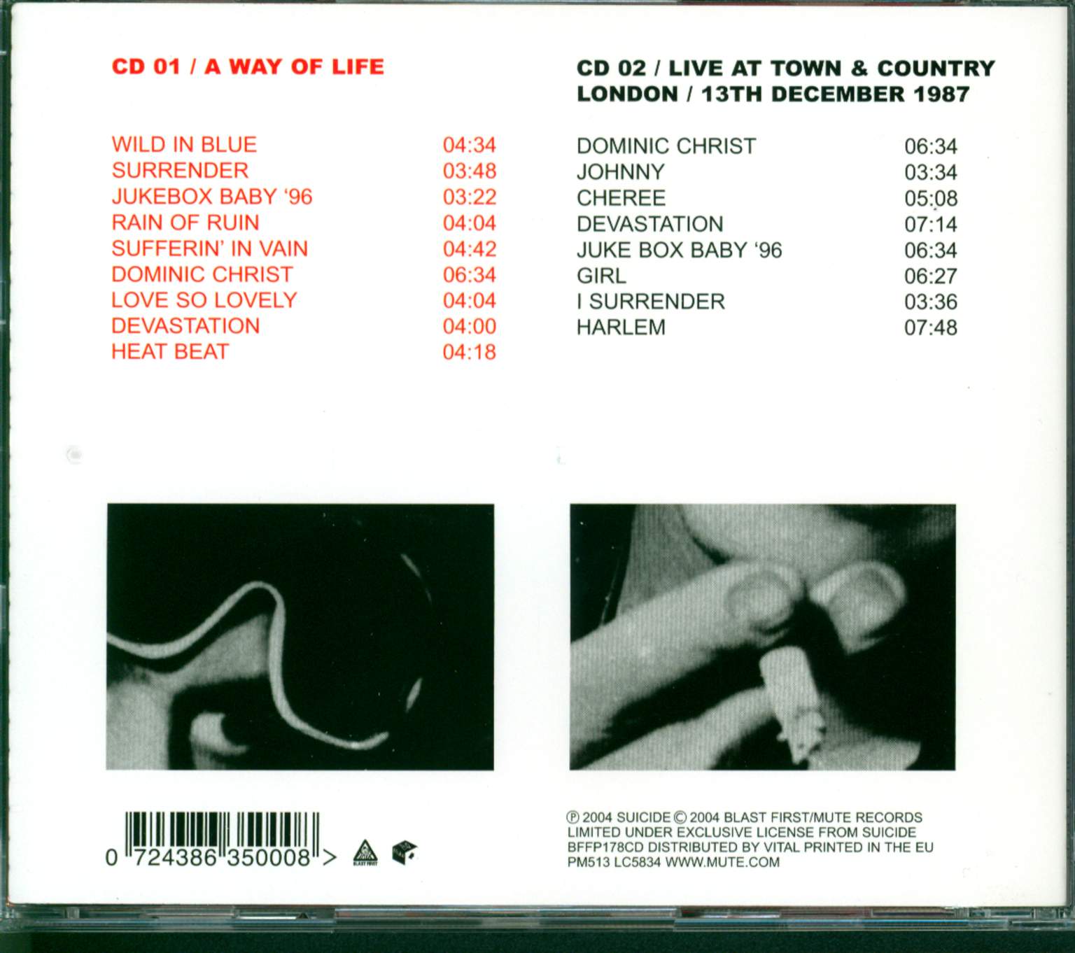 Suicide: A Way Of Life, 2×CD