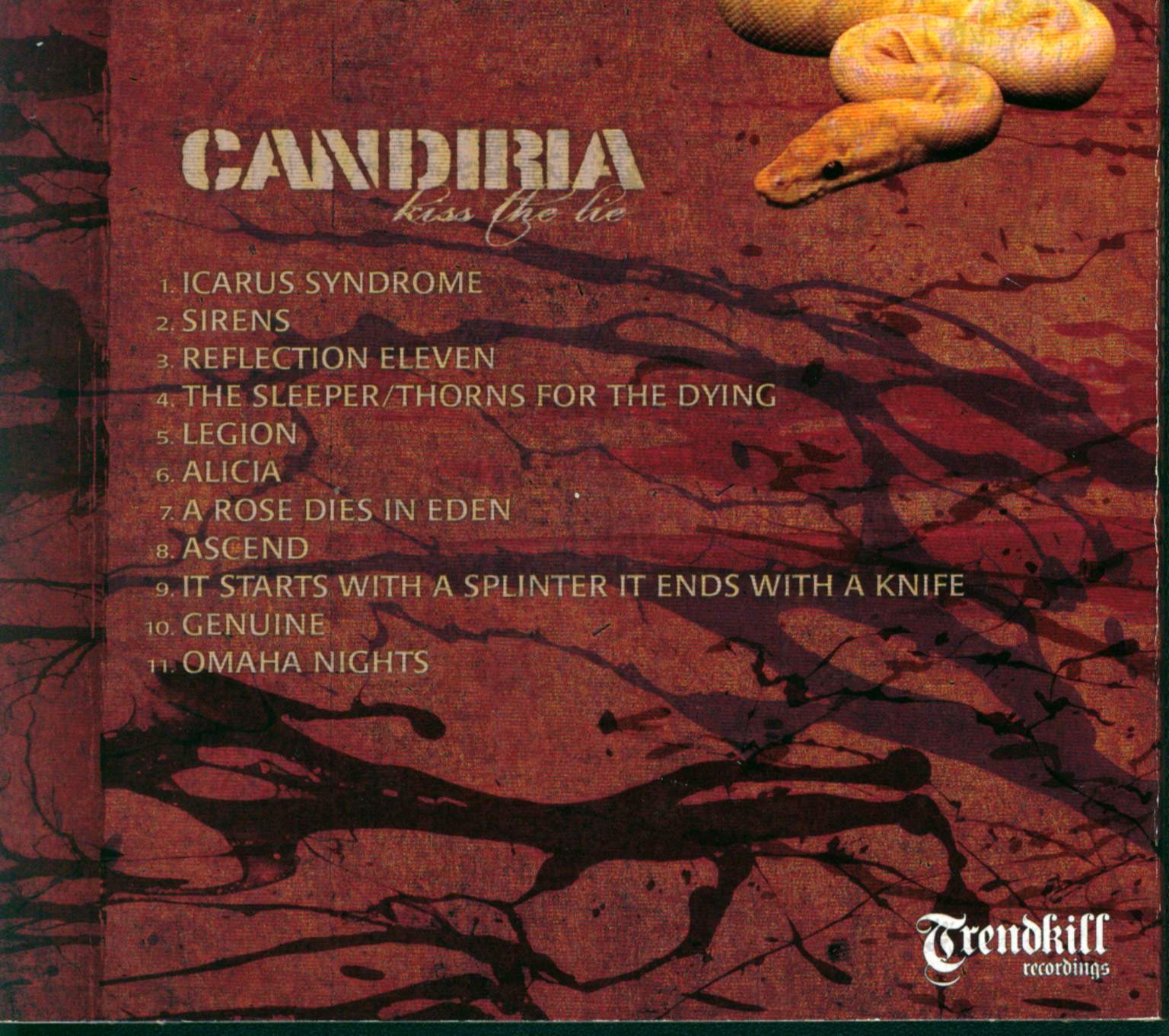 Candiria: Kiss The Lie, CD