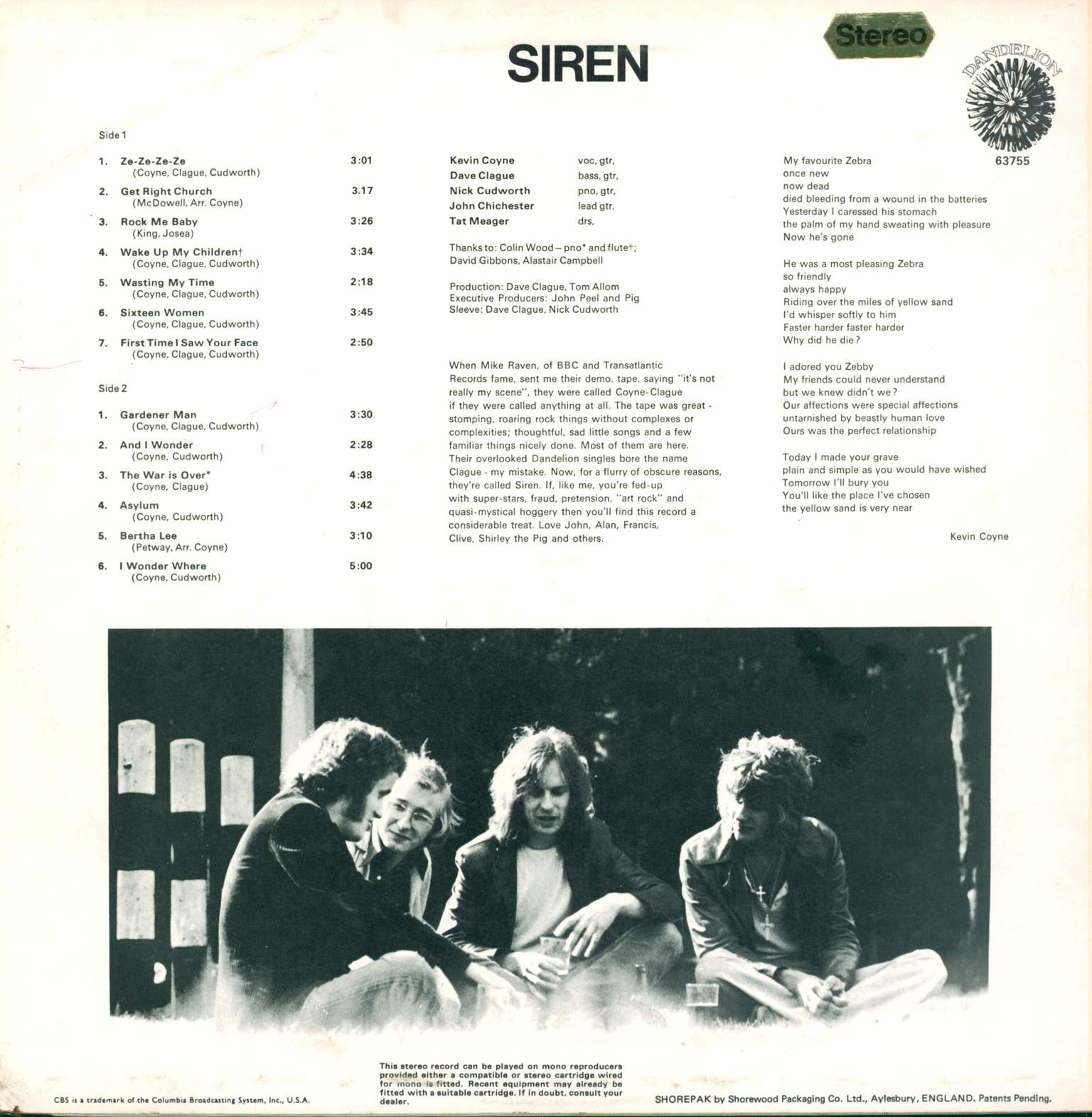 Siren: Siren, LP (Vinyl)