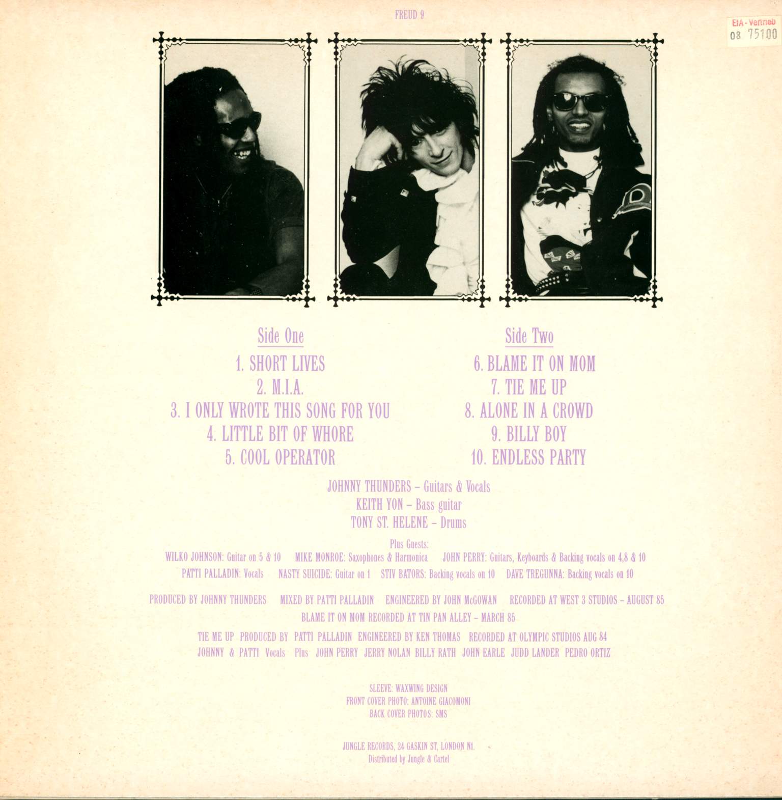 Johnny Thunders: Que Sera, Sera, LP (Vinyl)